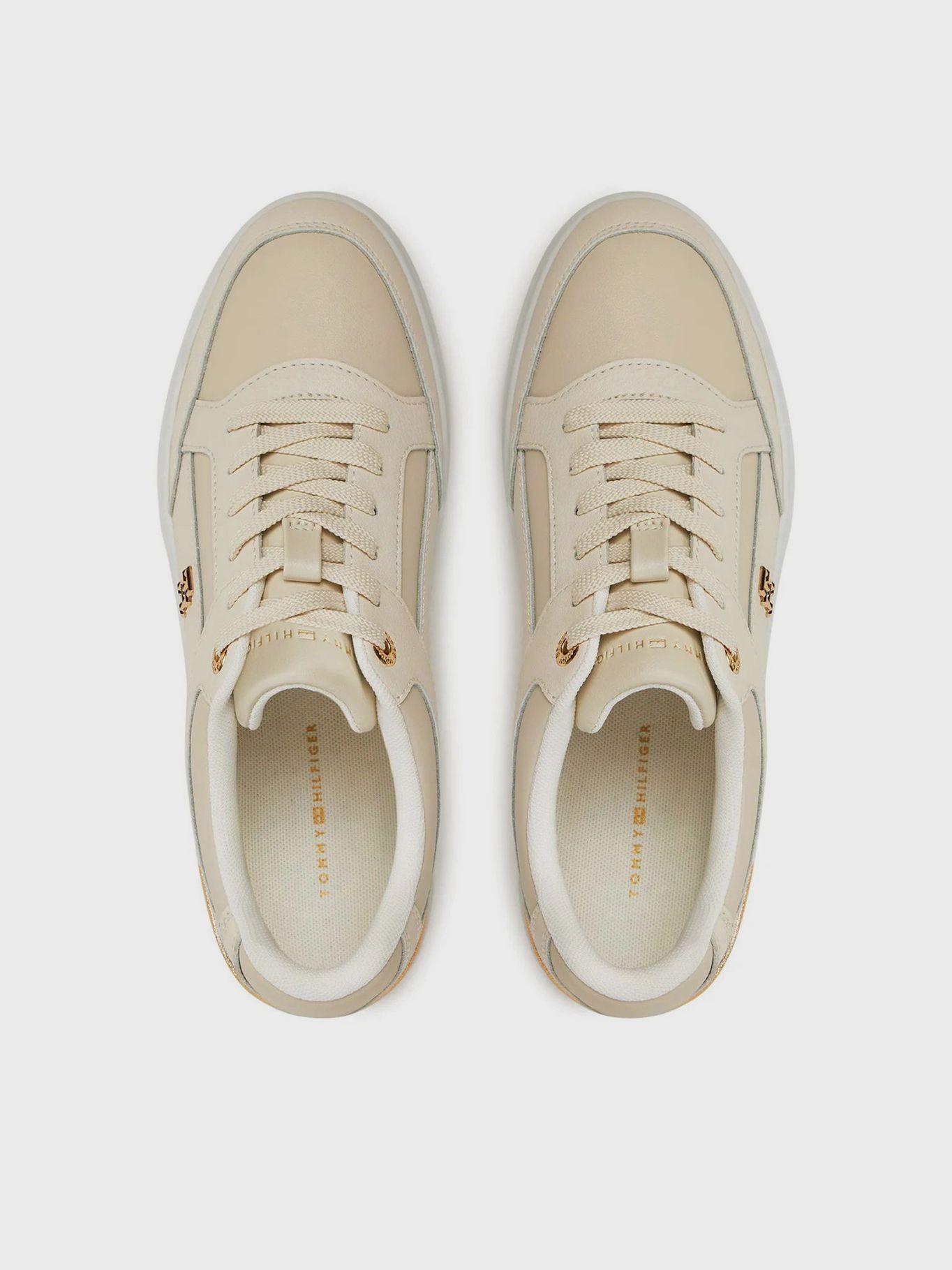 Zapatillas Feminine Court Con Logo Beige Tommy Hilfiger-3