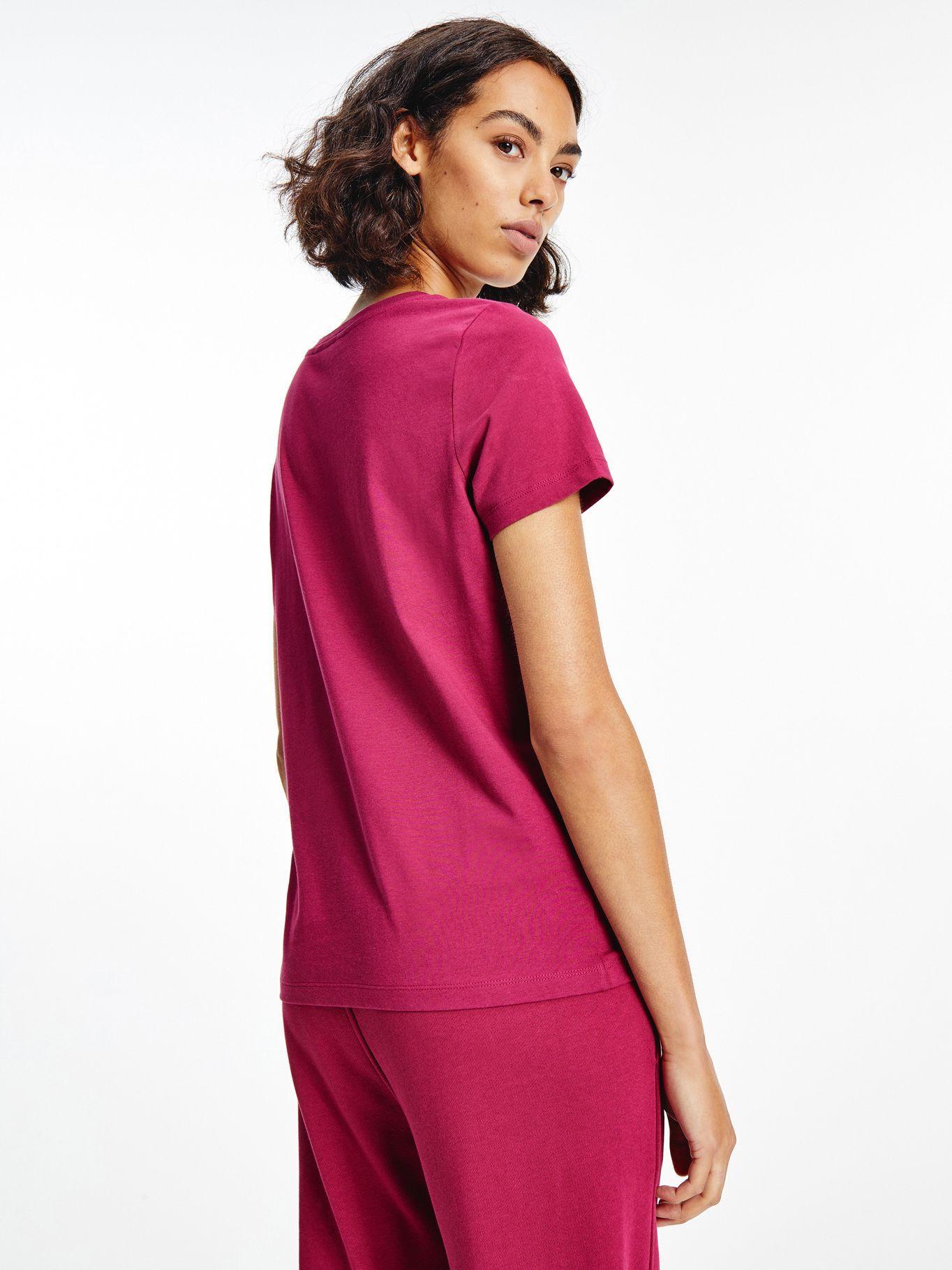 Polera Logo Script Fucsia Tommy Hilfiger MY2-1