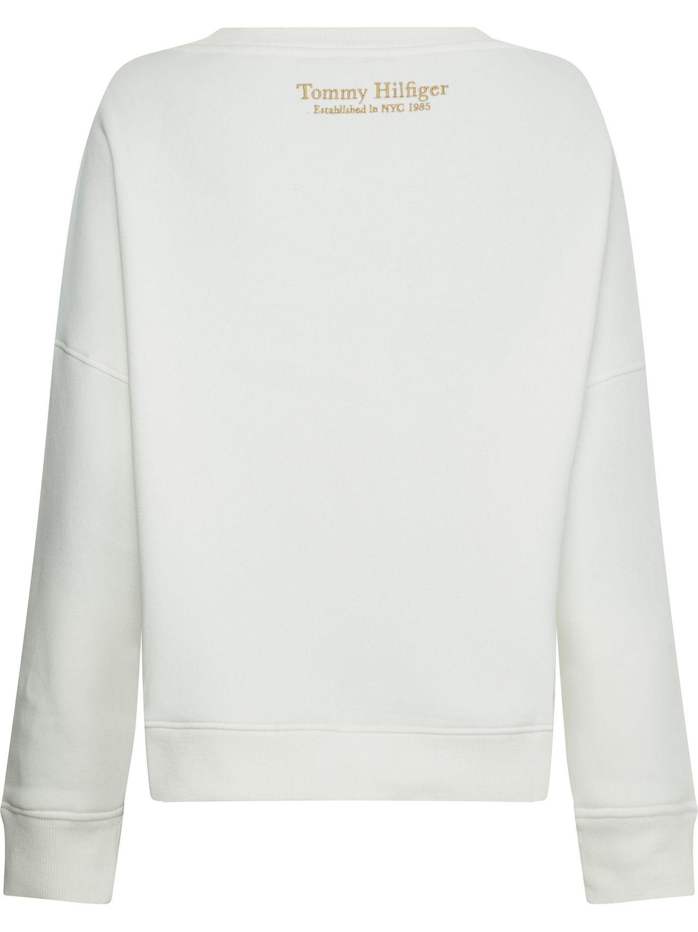 Polerón New York Metalic Logo Blanco Tommy Hilfiger-1