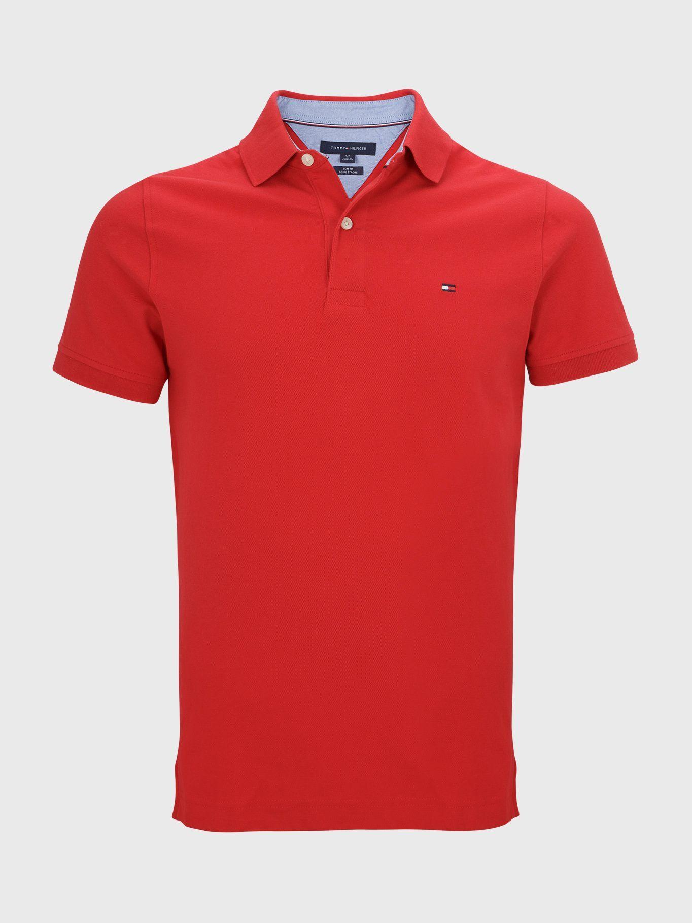 Polo Core Slim Fit Rojo Tommy Hilfiger F2-0