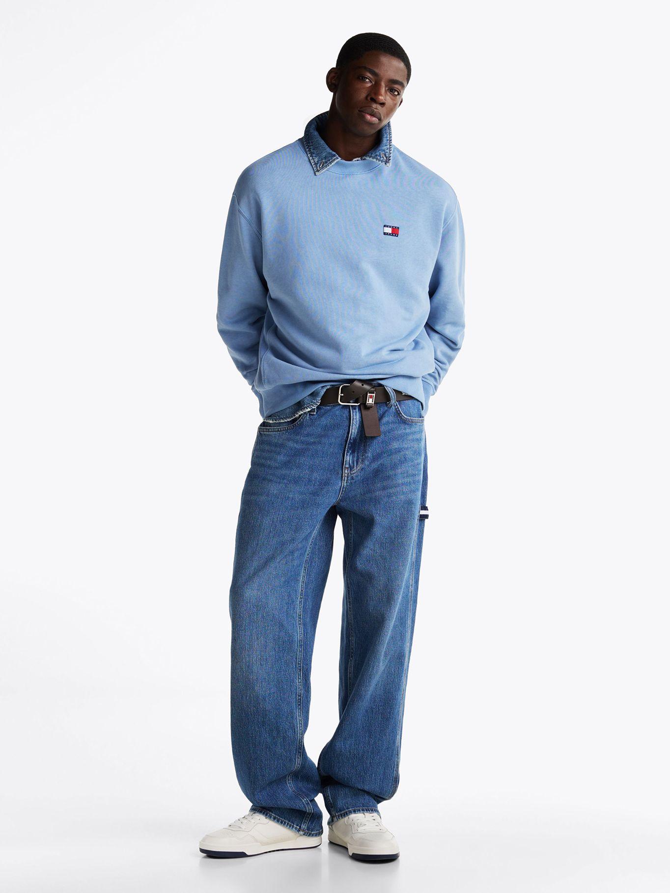 Polerón Relaxed Tj Label Celeste Tommy Jeans-1