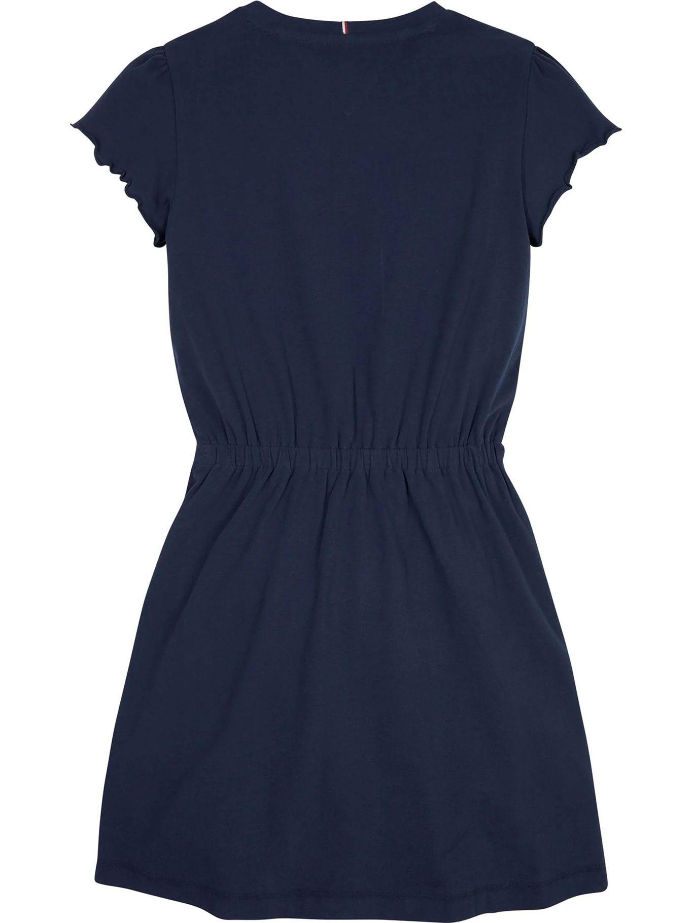 Vestido Solid Con Logo Azul Tommy Hilfiger-1