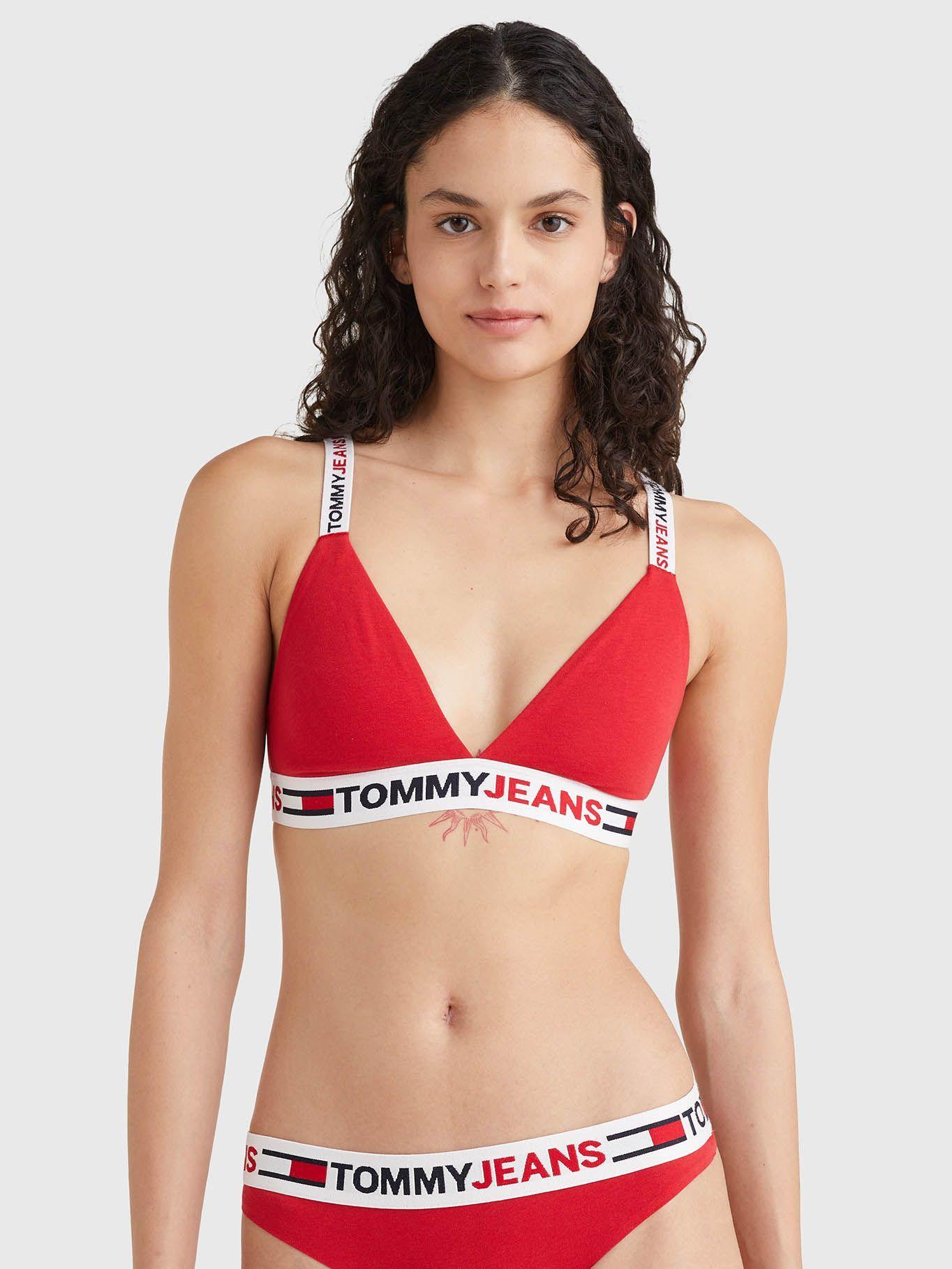Bralette Triangular Con Logo Rojo Tommy Hilfiger-0