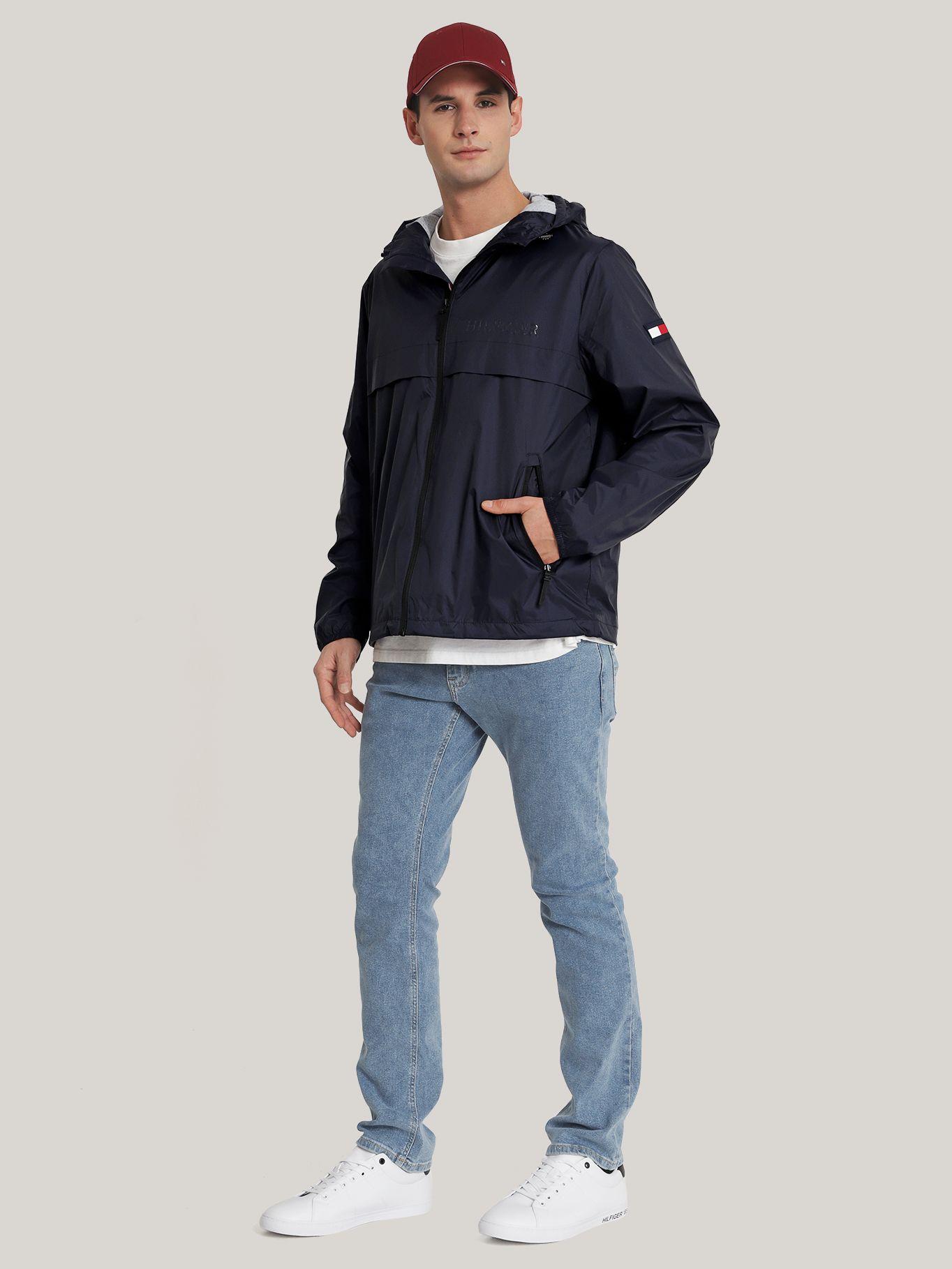 Cortaviento Active Con Gorro Azul Tommy Hilfiger-1