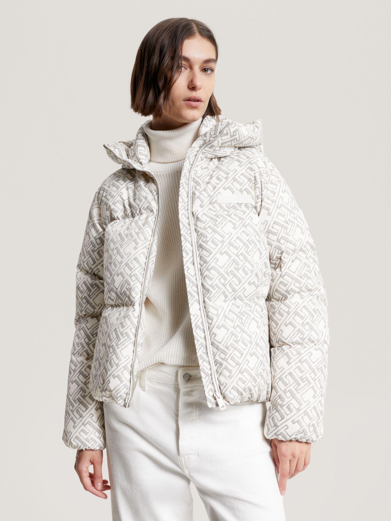 Parka Acolchada Monogram Gorro Blanco Tommy Hilfiger-0