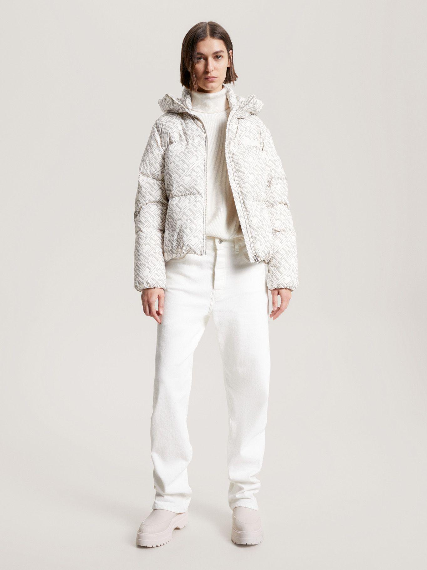 Parka Acolchada Monogram Gorro Blanco Tommy Hilfiger-1