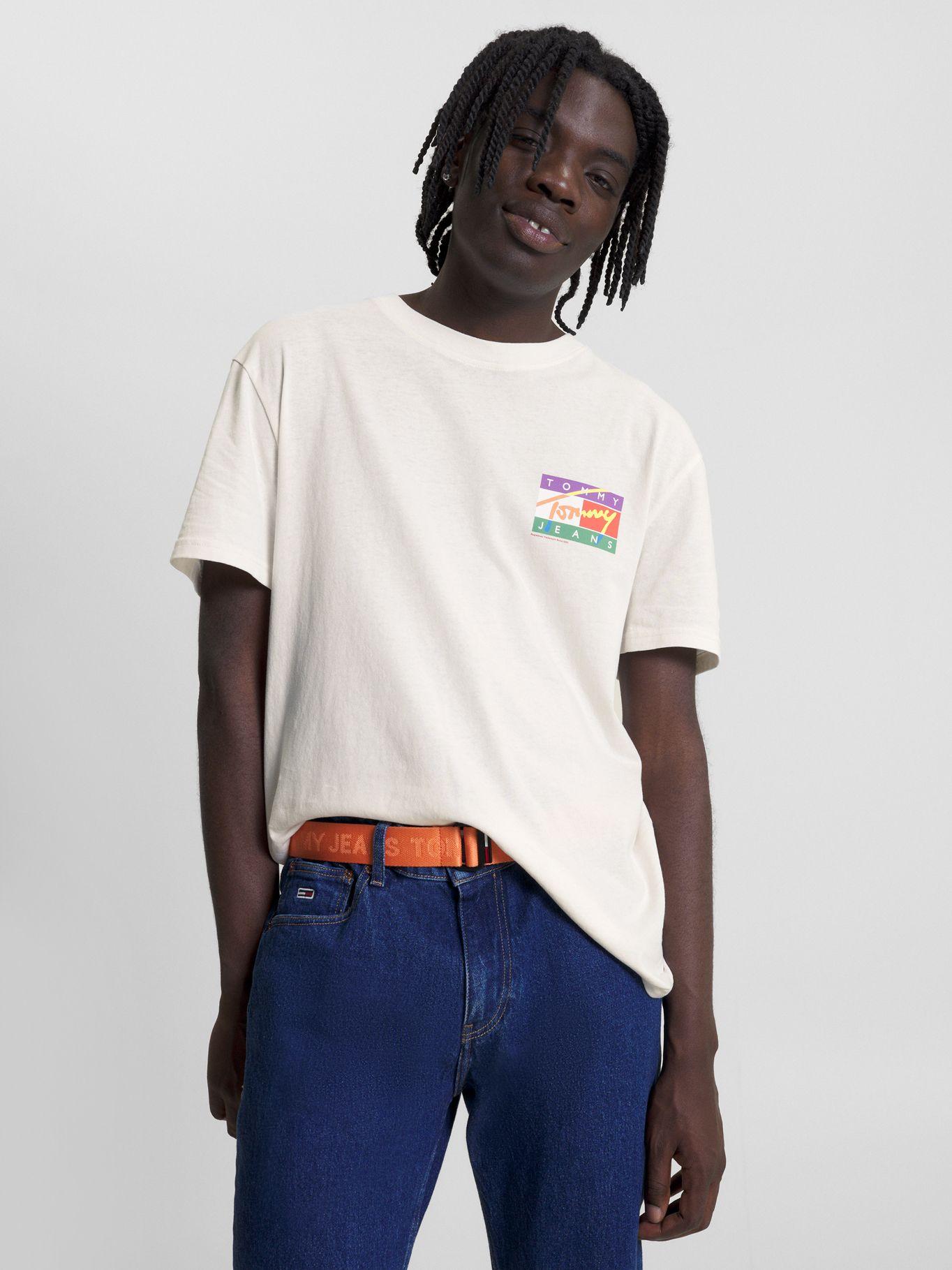 Polera Signature Pop Flag Blanco Tommy Jeans-0