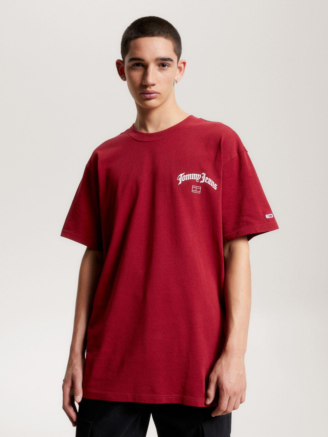Polera Grunge Back Logo Rojo Tommy Jeans-0