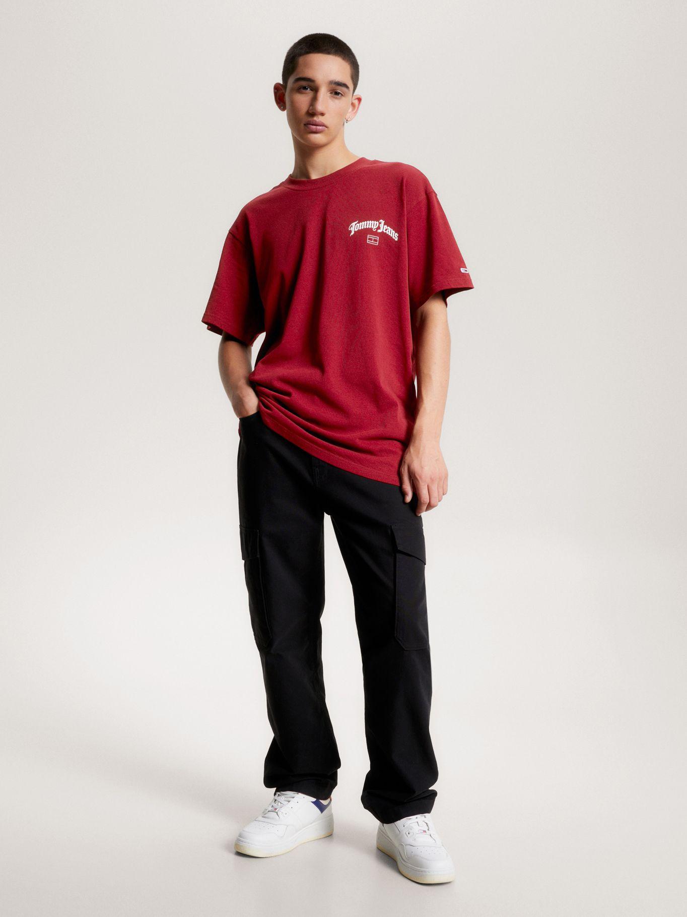 Polera Grunge Back Logo Rojo Tommy Jeans-1