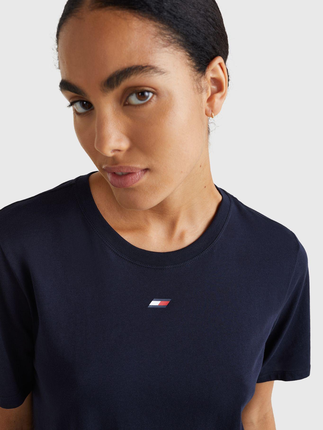 Polera Regular Tape Logo Azul Tommy Hilfiger-3