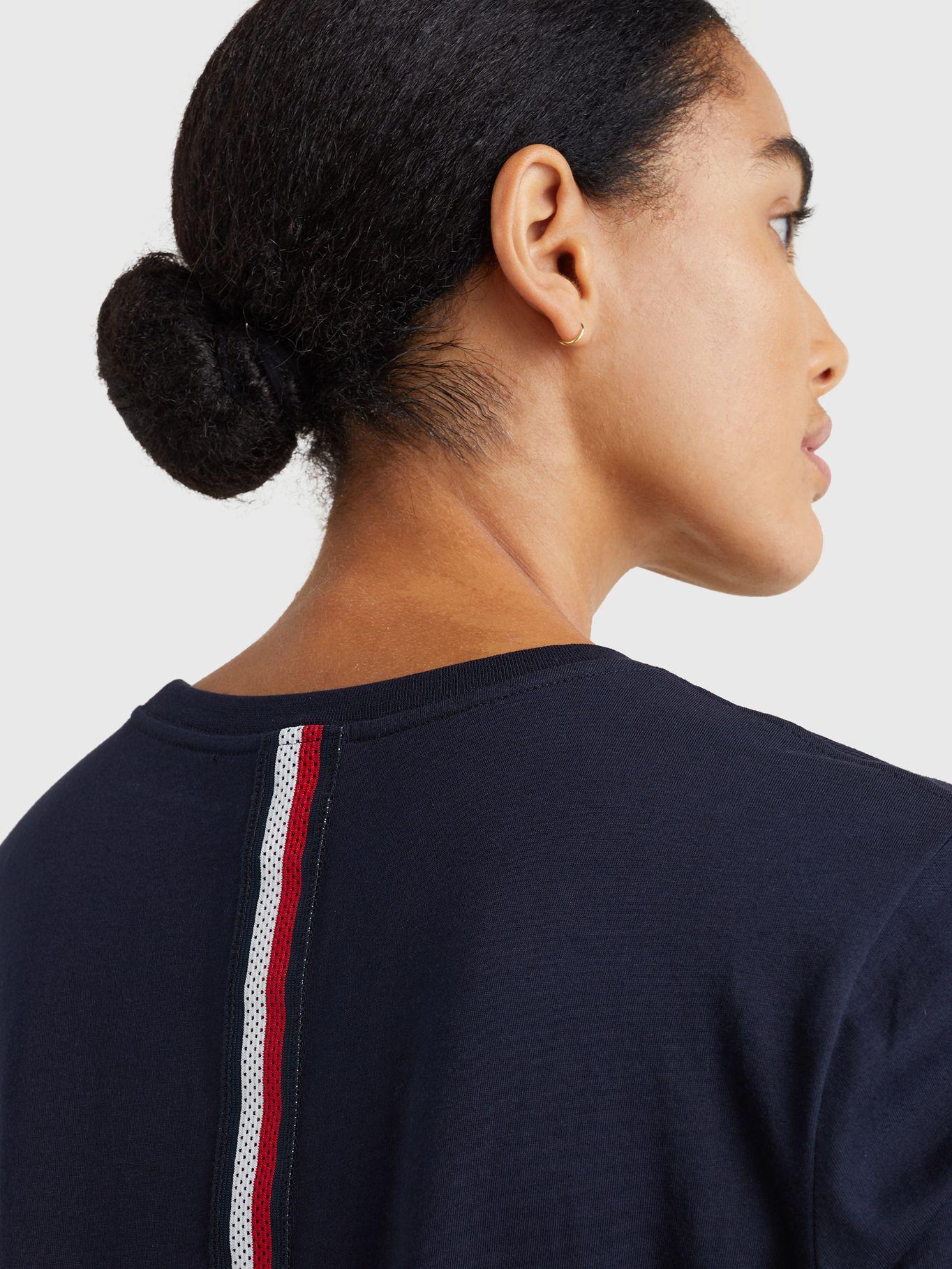 Polera Regular Tape Logo Azul Tommy Hilfiger-4