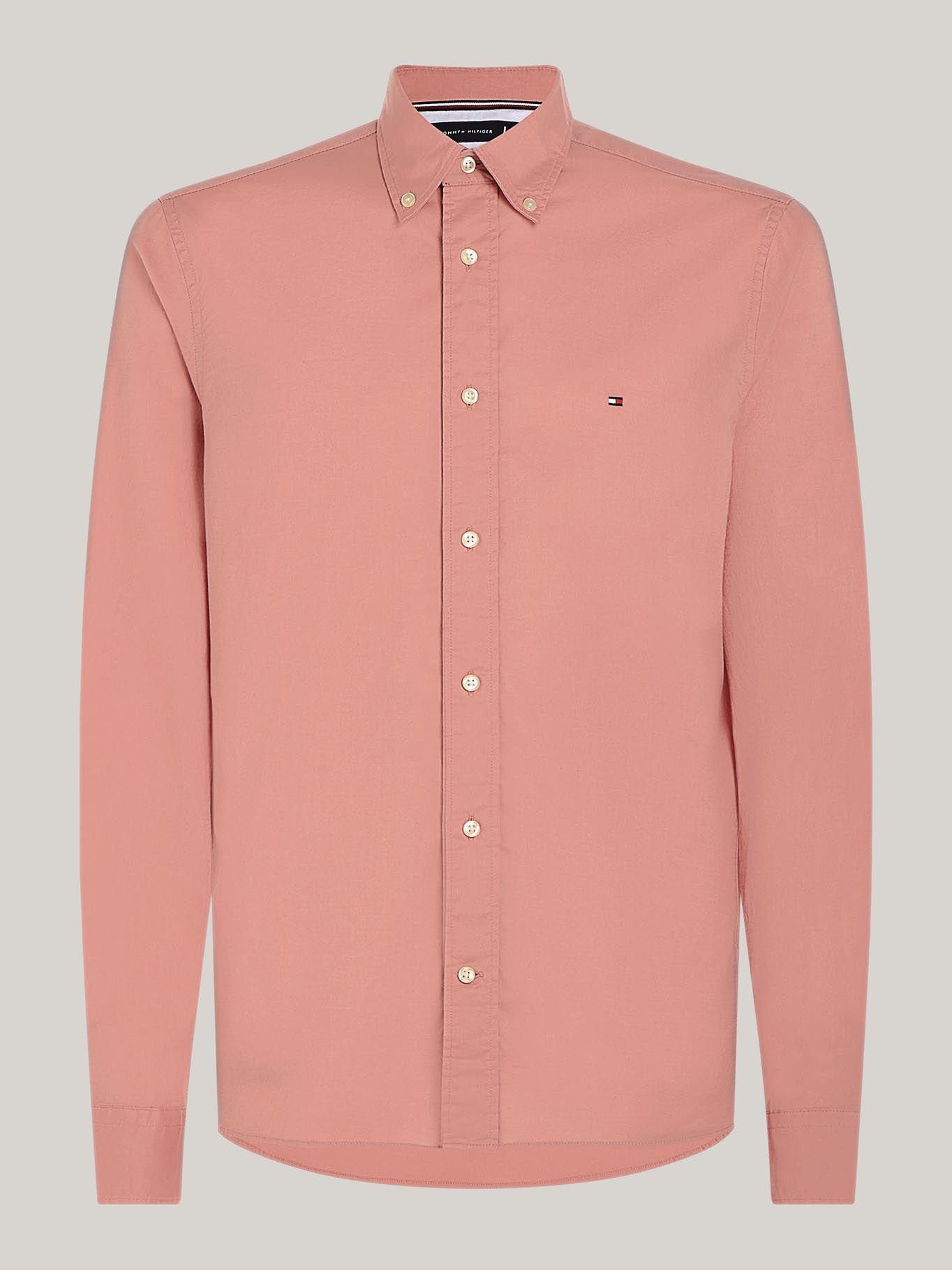 Camisa Flex Solid Corte Regular Rosado Tommy Hilfiger-1