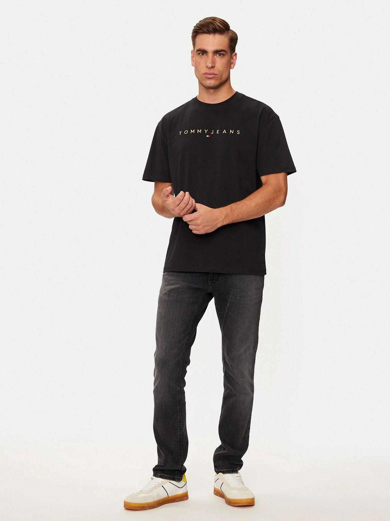 Polera Regular Fit Con Logo Bordado Negro Tommy Jeans-1