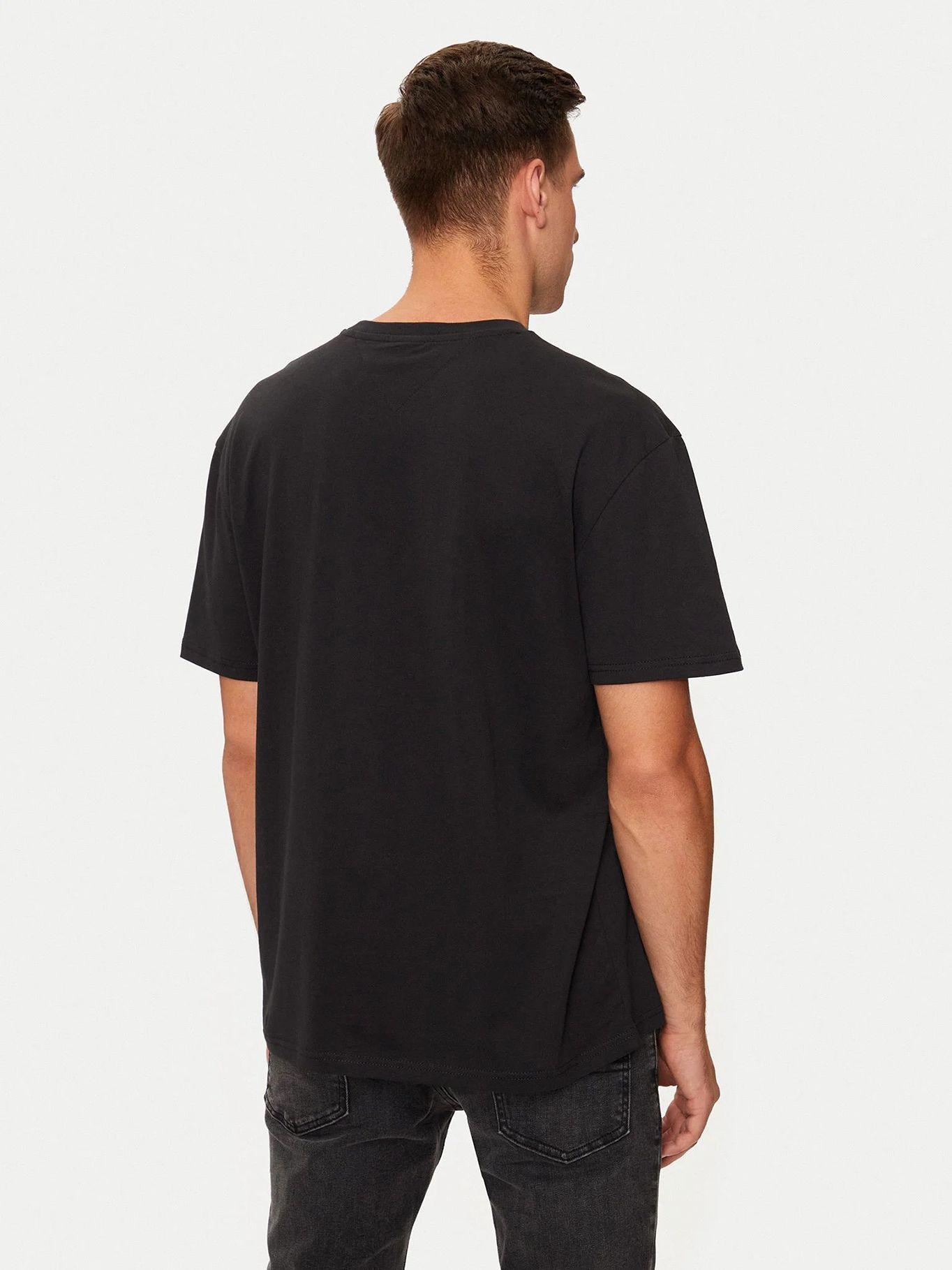 Polera Regular Fit Con Logo Bordado Negro Tommy Jeans-2