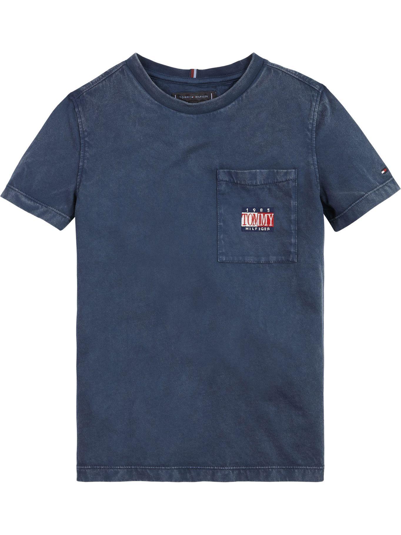 Polera logo bordado Azul Tommy Hilfiger JL2-0