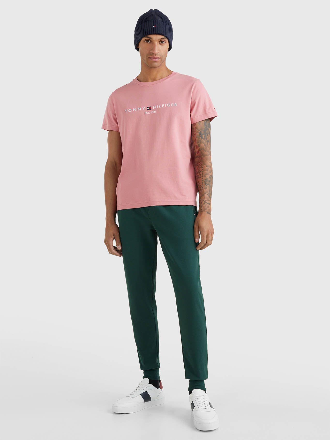Polera Organic Logo Slim Fit Rosado Tommy Hilfiger-1
