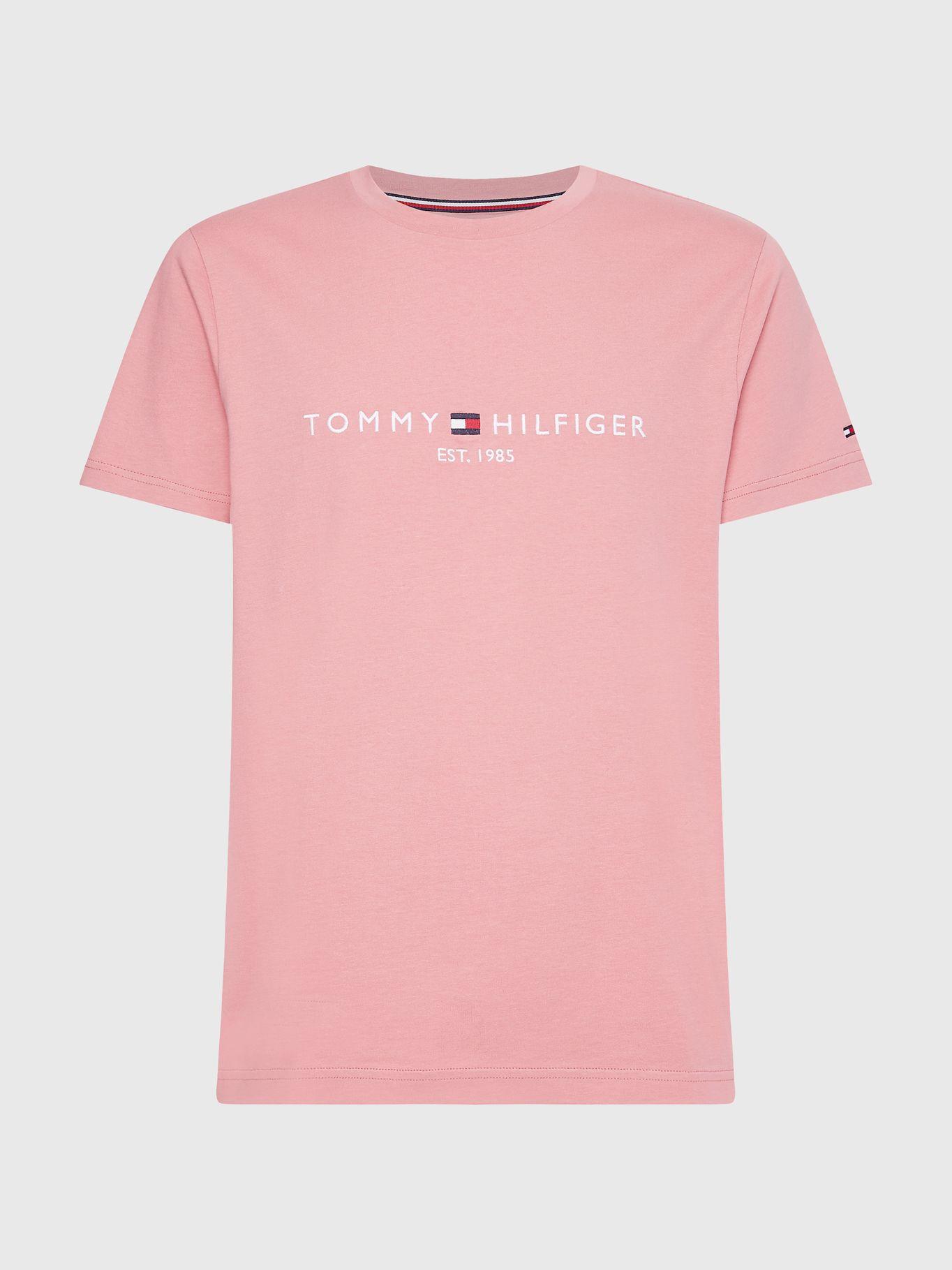 Polera Organic Logo Slim Fit Rosado Tommy Hilfiger-4