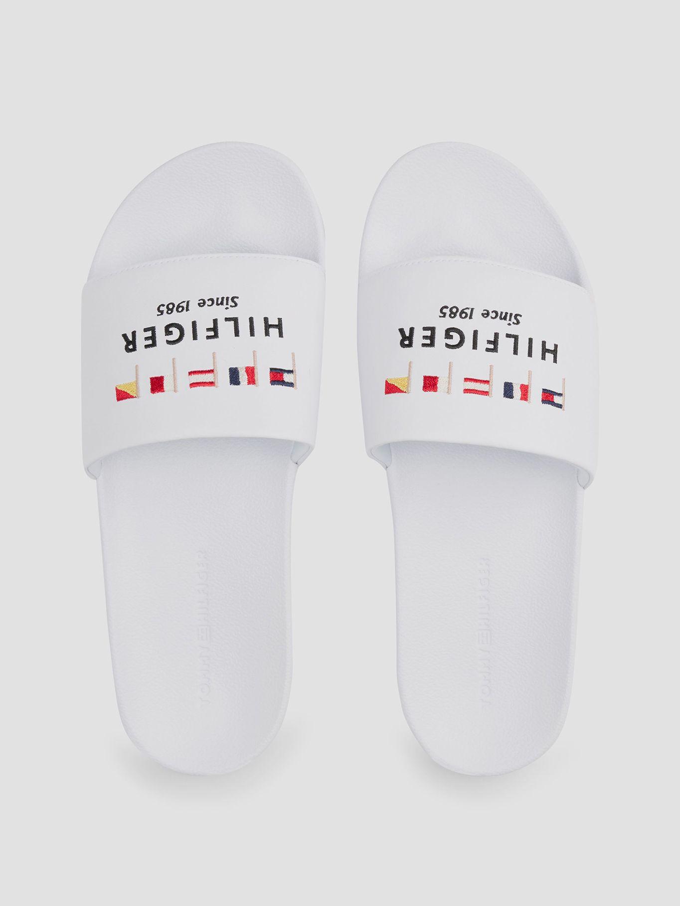 Sandalia De Piscina Bordado Blanco Tommy Hilfiger-2