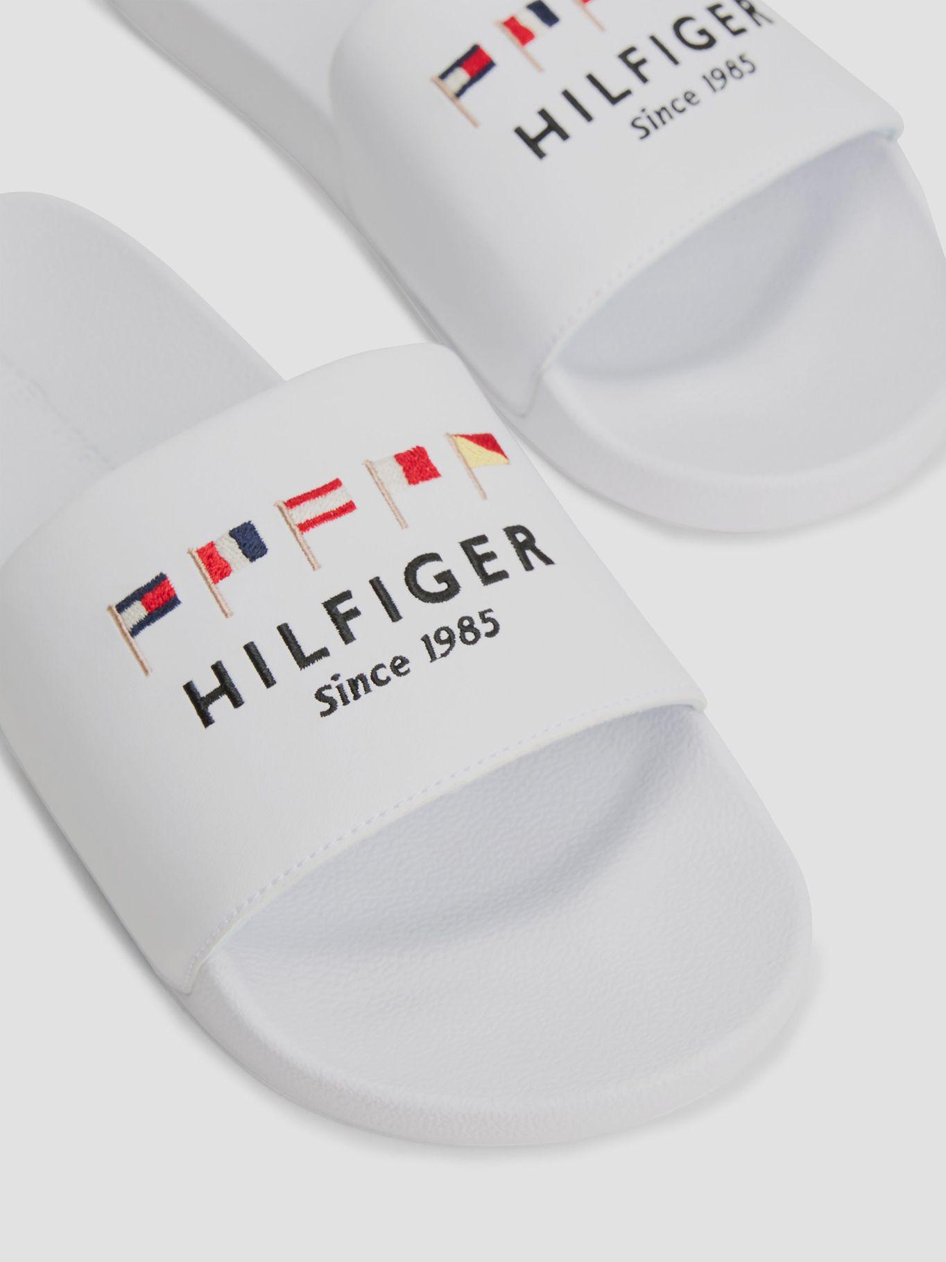 Sandalia De Piscina Bordado Blanco Tommy Hilfiger-6