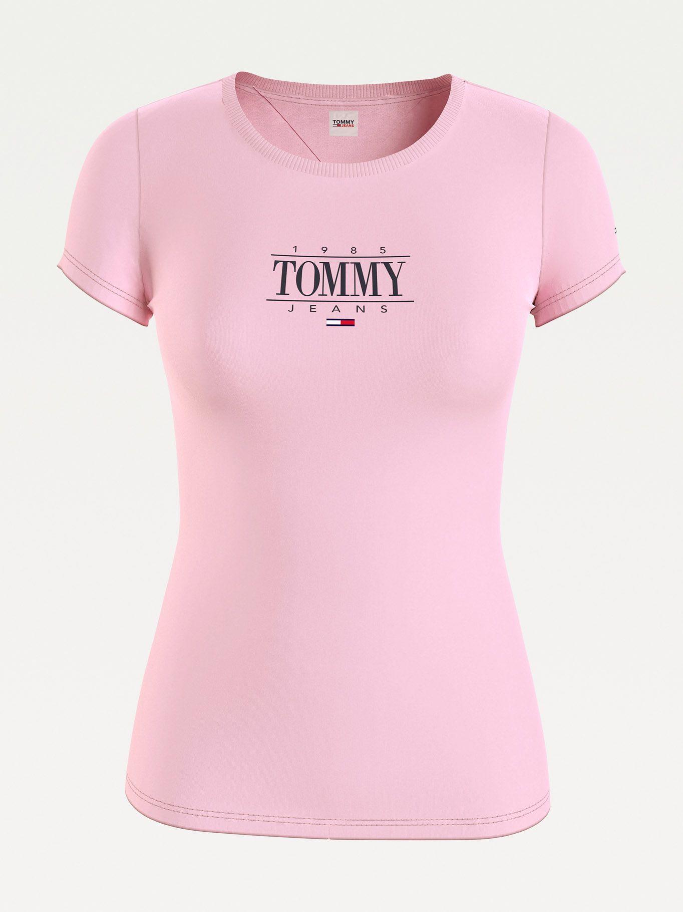 Polera Essential Logo Slim Fit Rosado Tommy Hilfiger-0