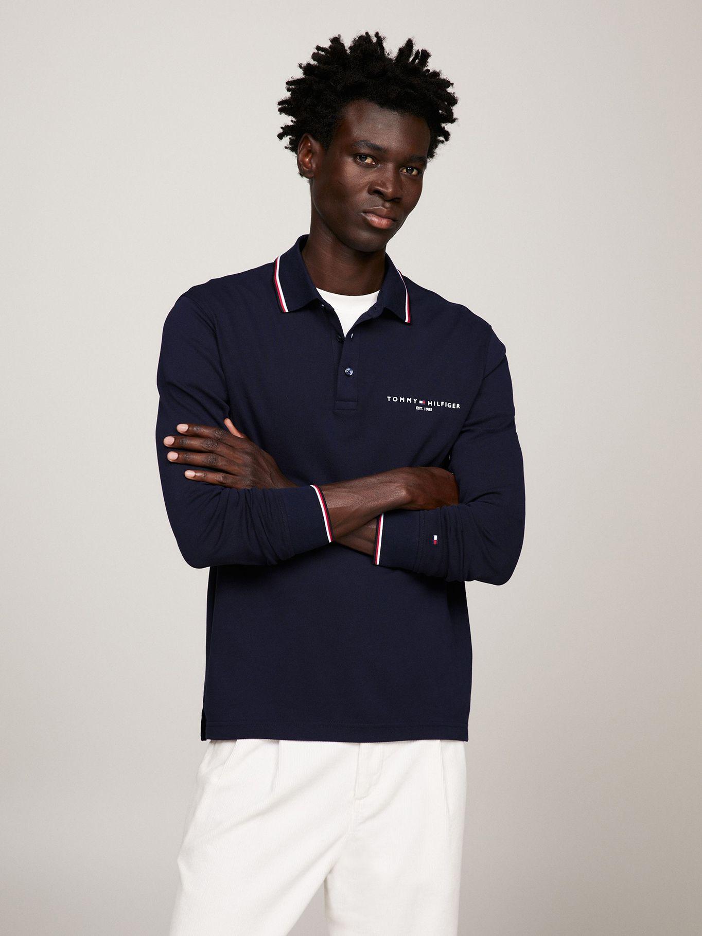 POLO SOLID CUELLO RIBETEADO AZUL TOMMY HILFIGER-0