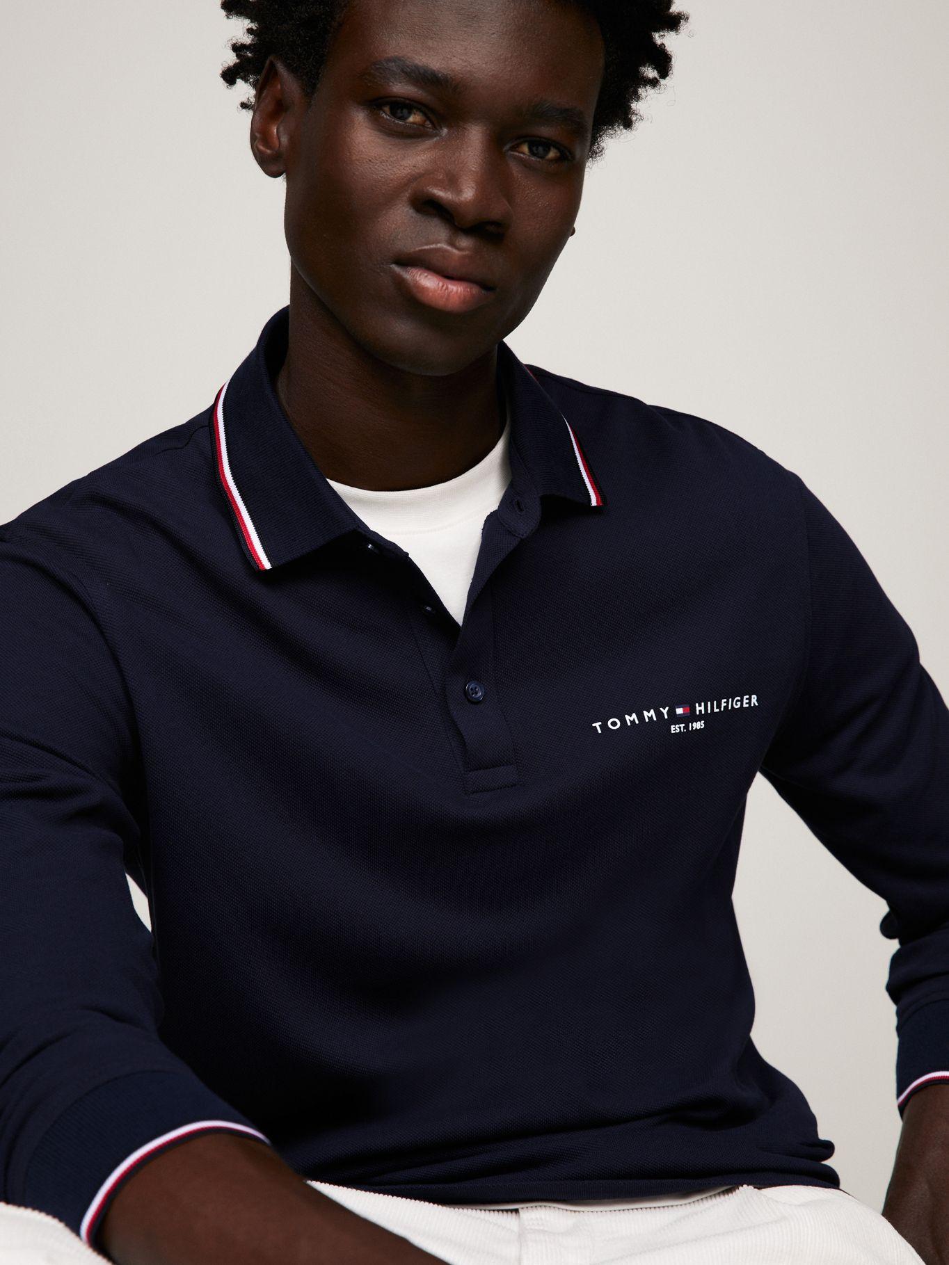 POLO SOLID CUELLO RIBETEADO AZUL TOMMY HILFIGER-3