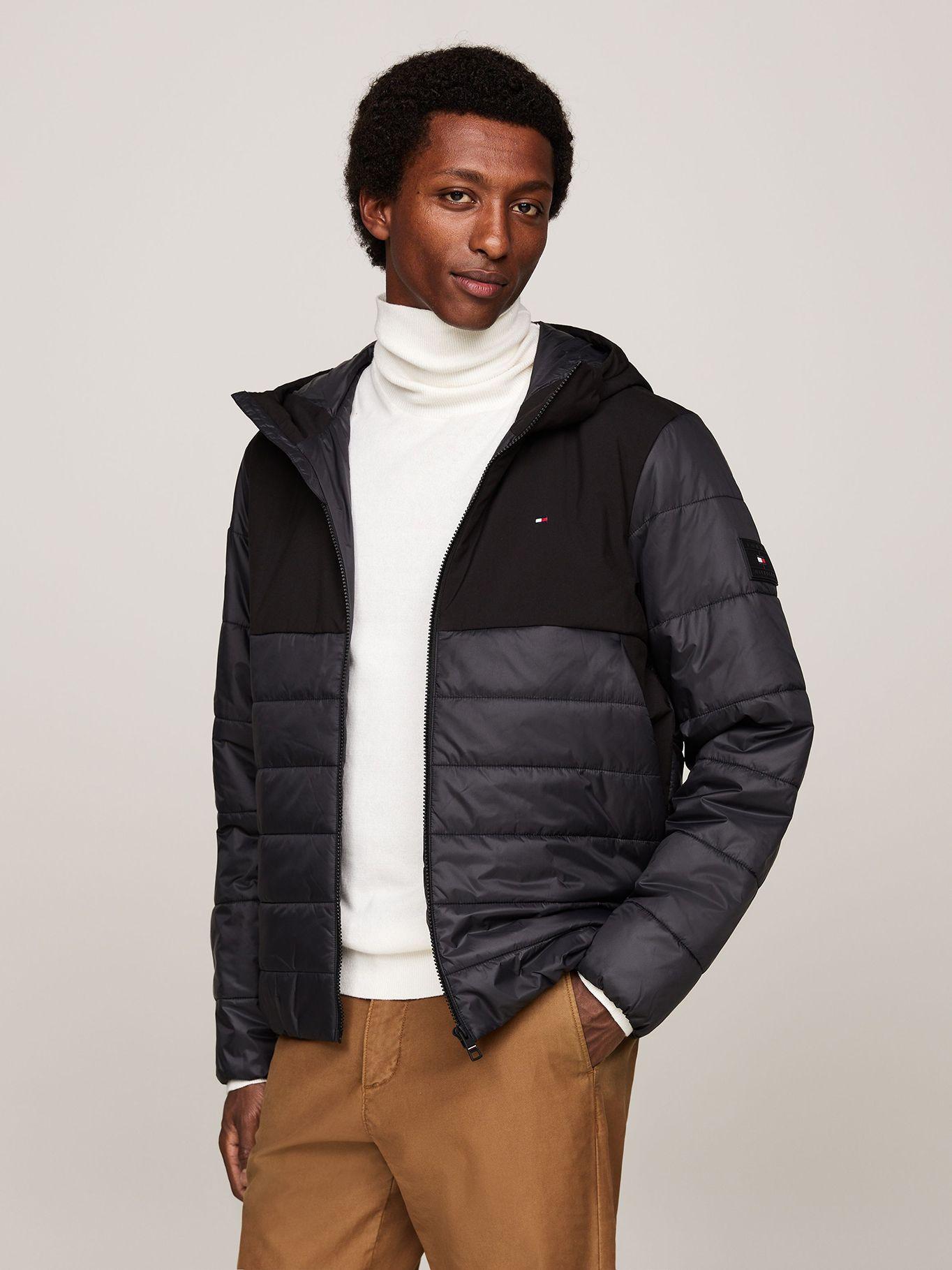 Parka Mixed Media Solid Negro Tommy Hilfiger-0