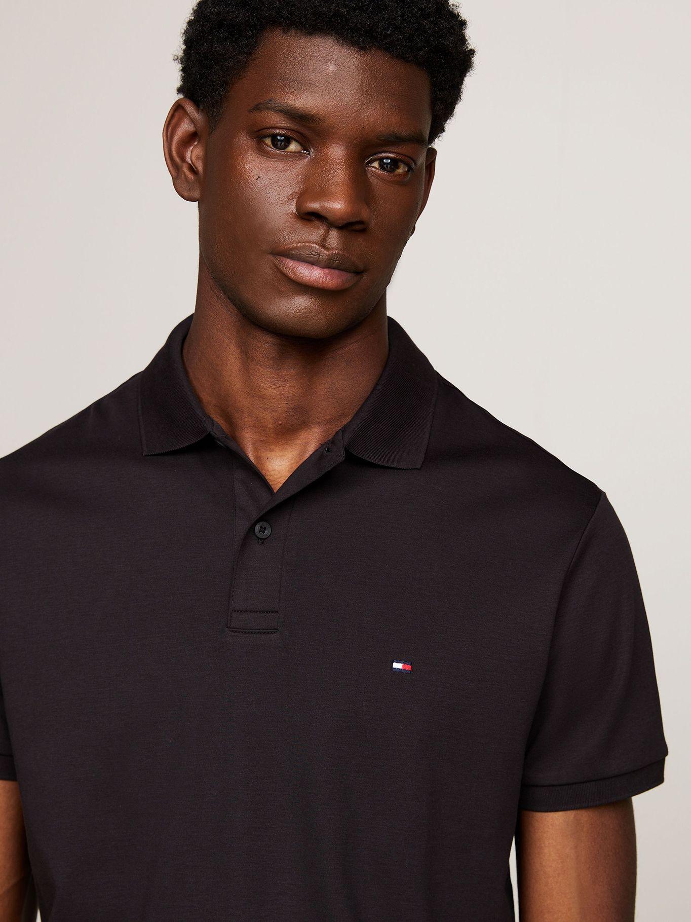 Polo Essential Liquid Cotton Negro Tommy Hilfiger-3