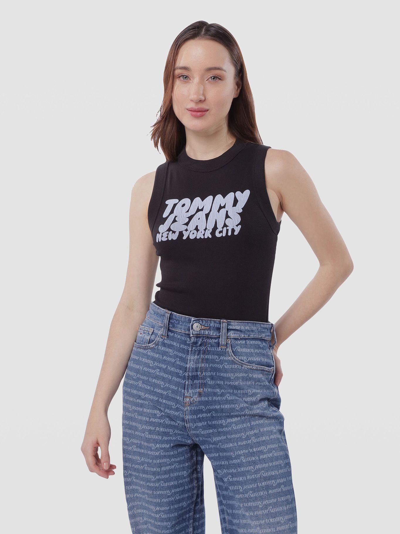 Polera Bubble Con Logo Negro Tommy Jeans-0