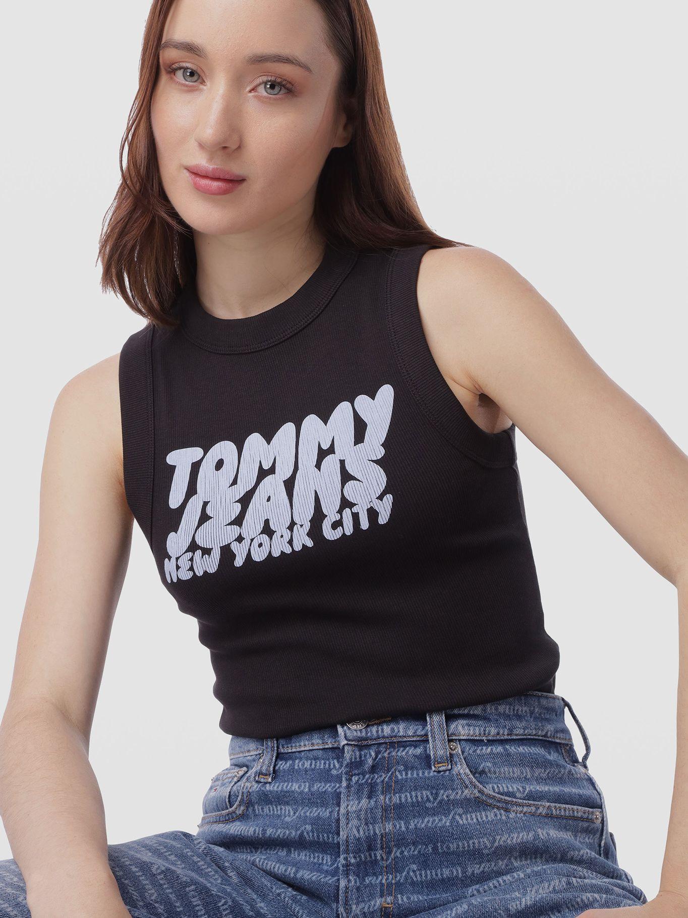 Polera Bubble Con Logo Negro Tommy Jeans-3