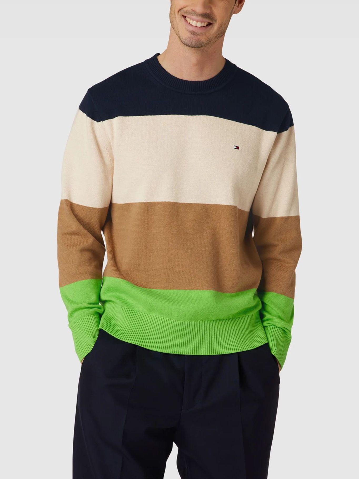 Sweater Color Block  Café Tommy Hilfiger-0