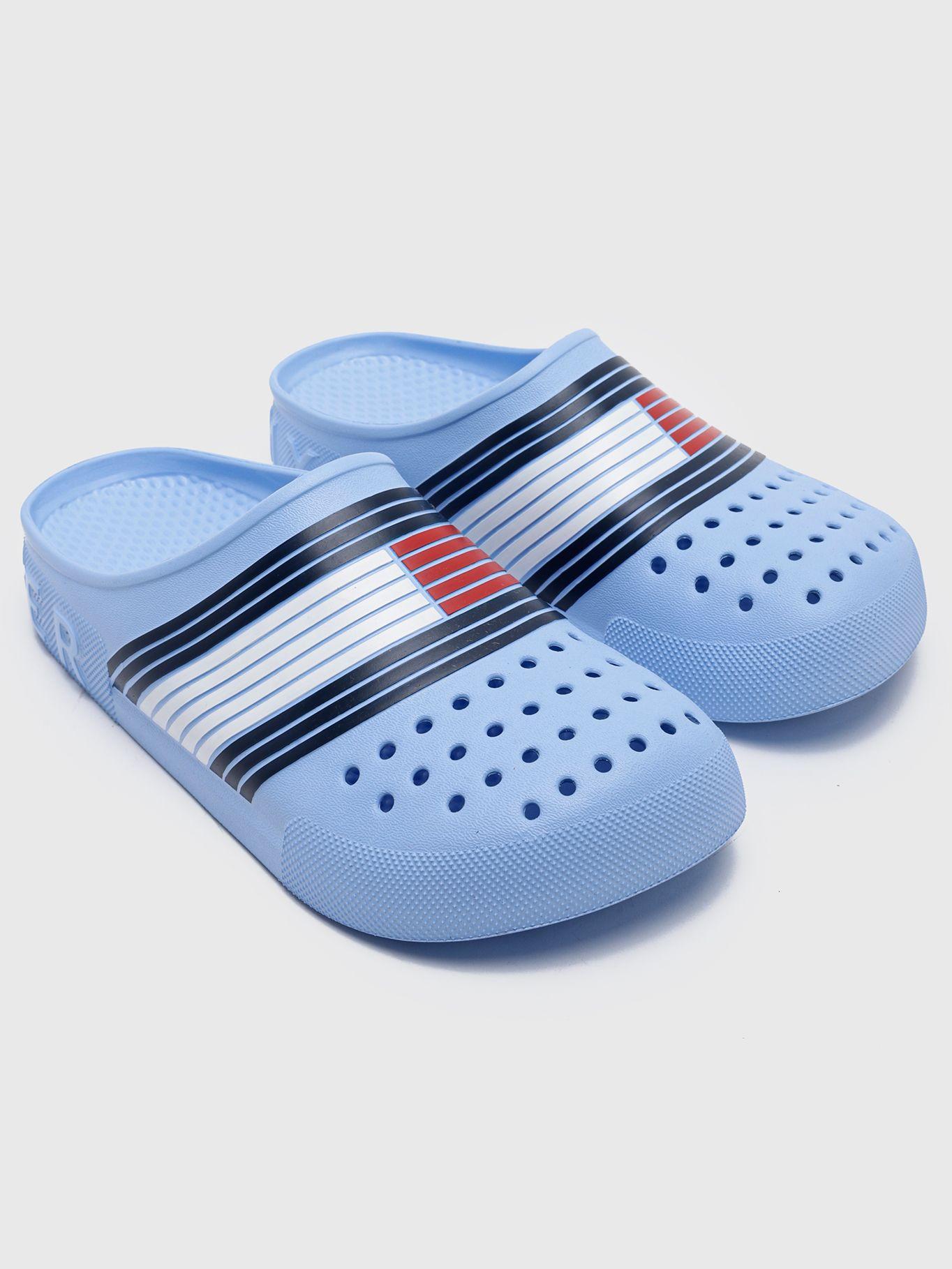 Sandalias Mules Con Logo Celeste Tommy Hilfiger-0