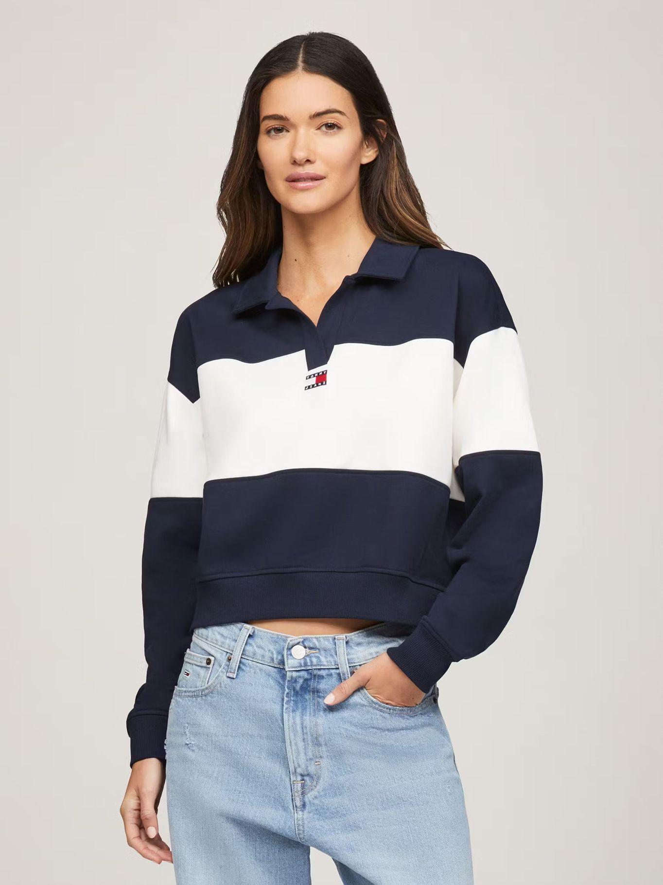 Sweater Relaxed Color Block Azul Tommy Jeans-0