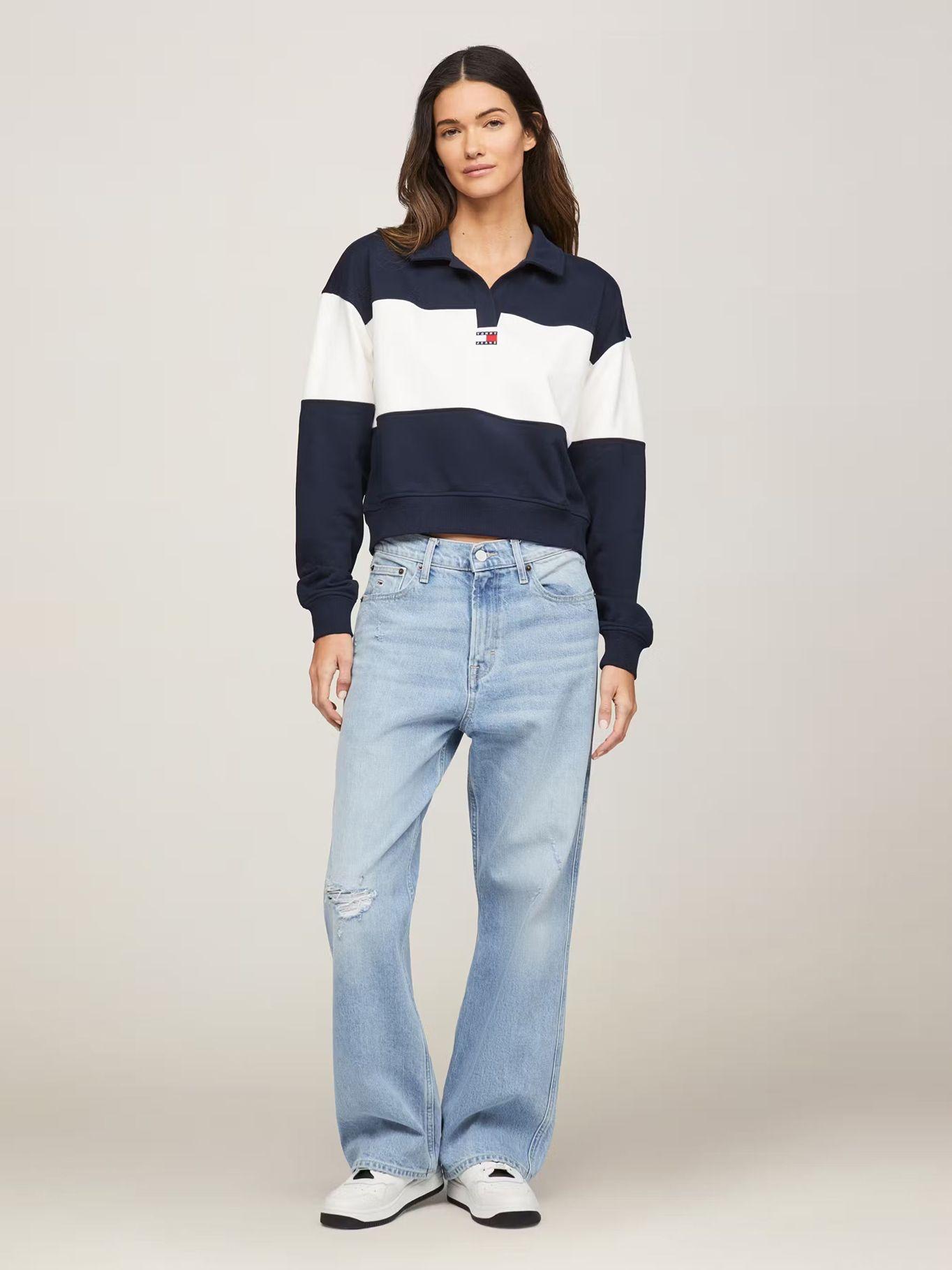 Sweater Relaxed Color Block Azul Tommy Jeans-1