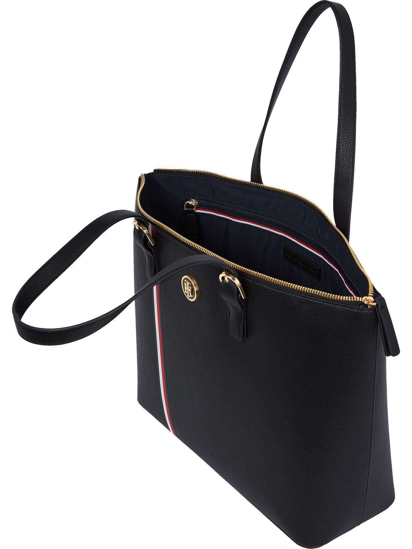 Bolso Tote Global Stripe  Negro Tommy Hilfiger-2