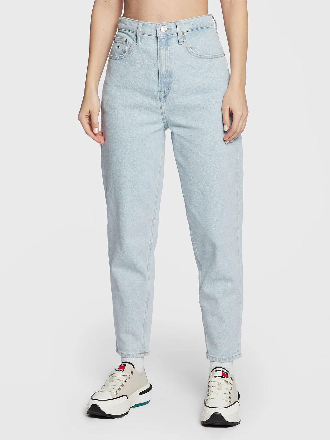Jeans Mom Fit Desteñidos Celeste Tommy Jeans-0