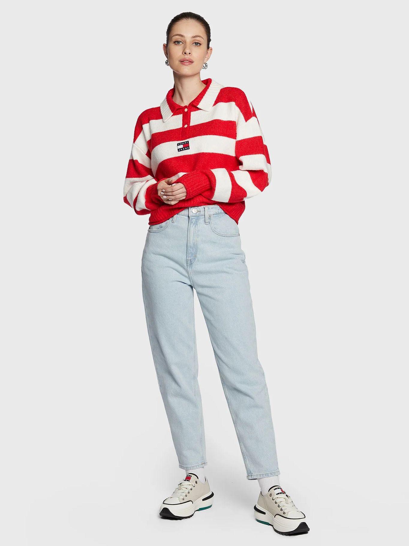 Jeans Mom Fit Desteñidos Celeste Tommy Jeans-1