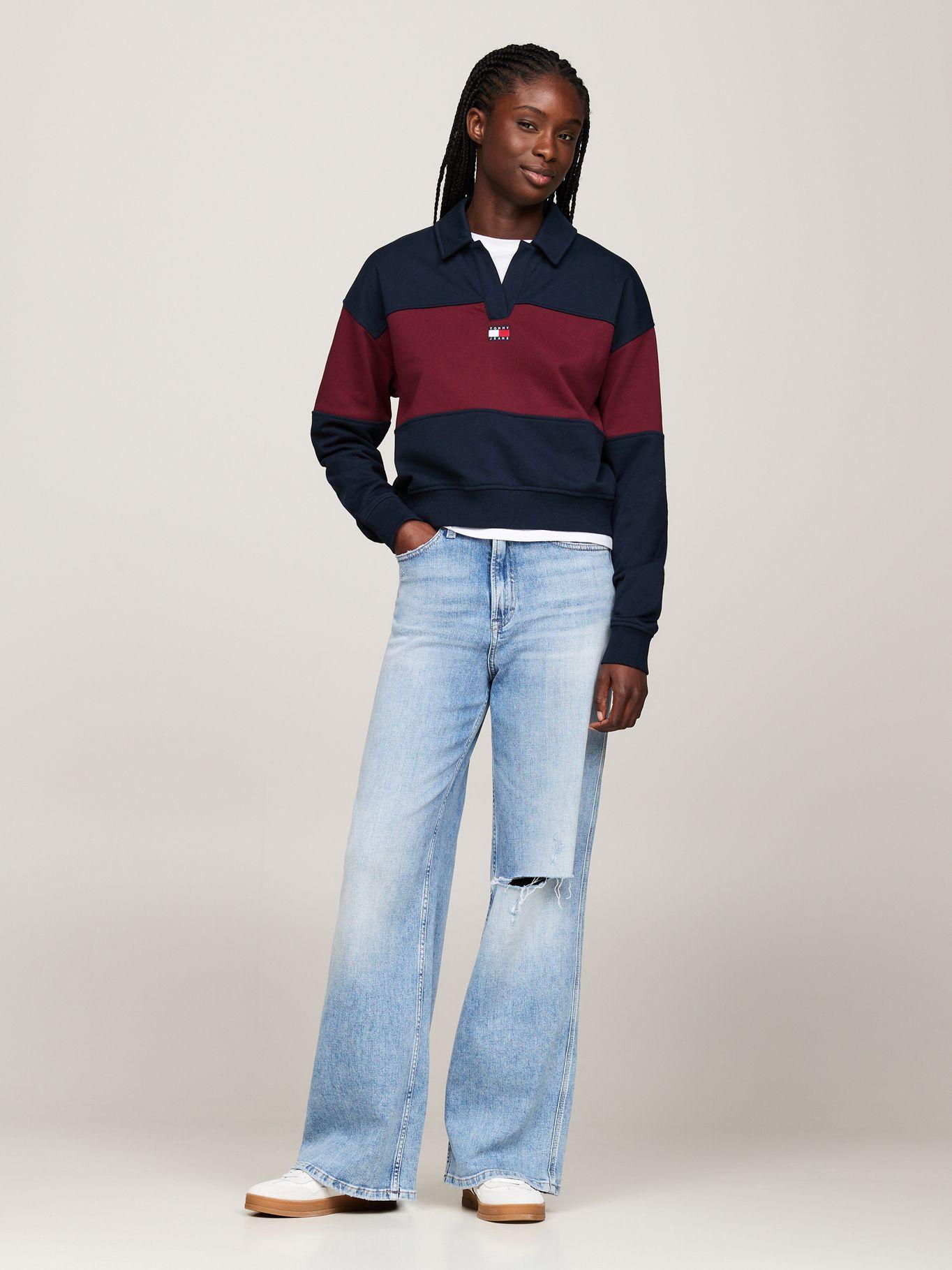 Sweater Relaxed Color Block Azul Tommy Hilfiger-1