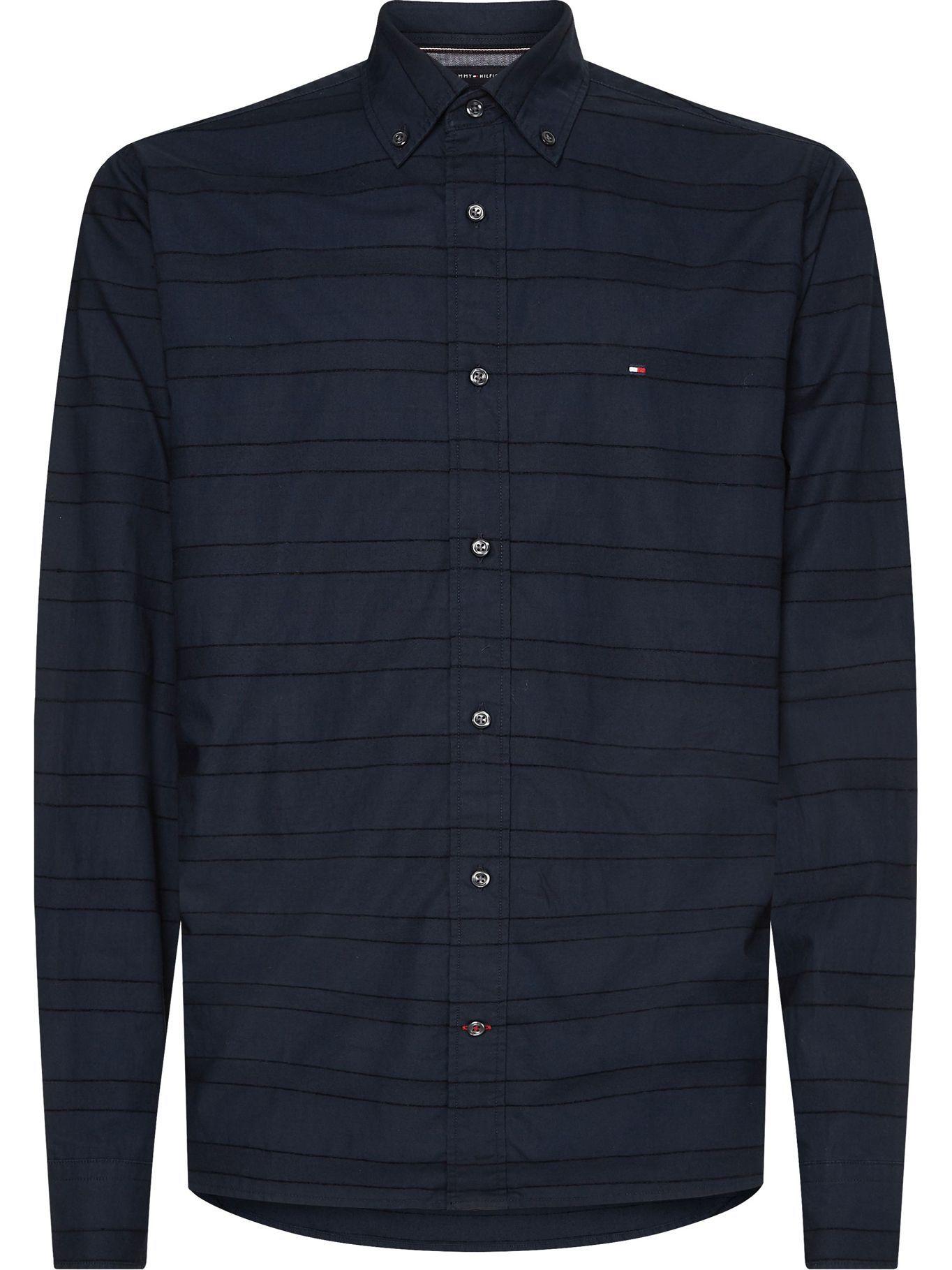 Camisa Chenille A Rayas Negro Tommy Hilfiger-0