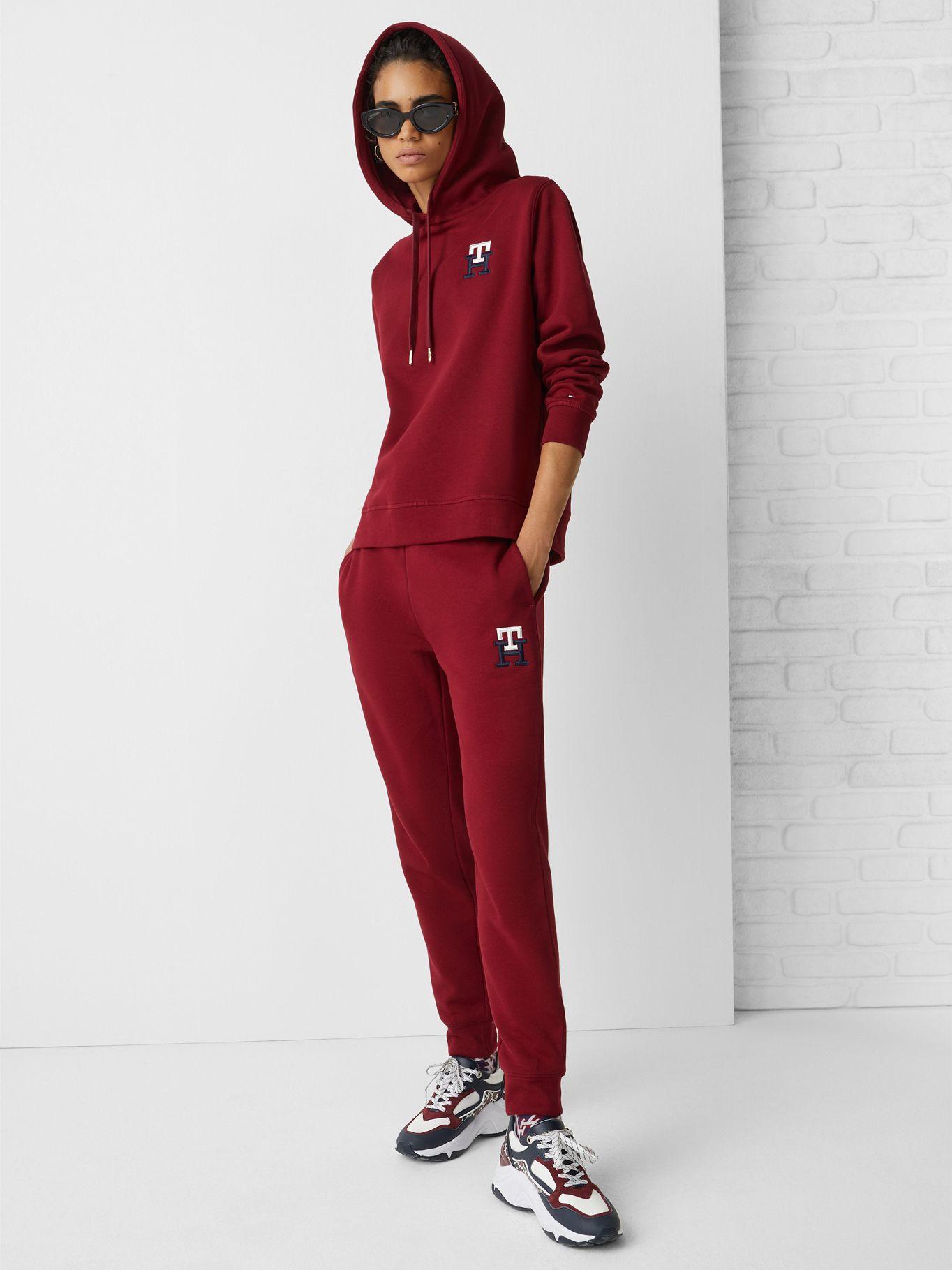 Polerón Hoodie Logo Monogram Burdeo Tommy Hilfiger-1