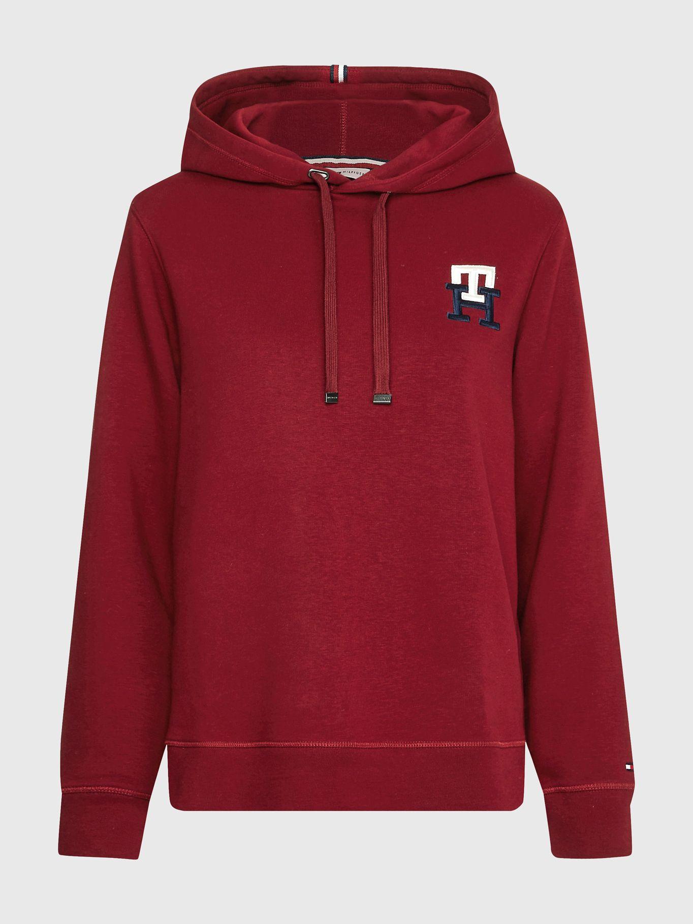 Polerón Hoodie Logo Monogram Burdeo Tommy Hilfiger-5