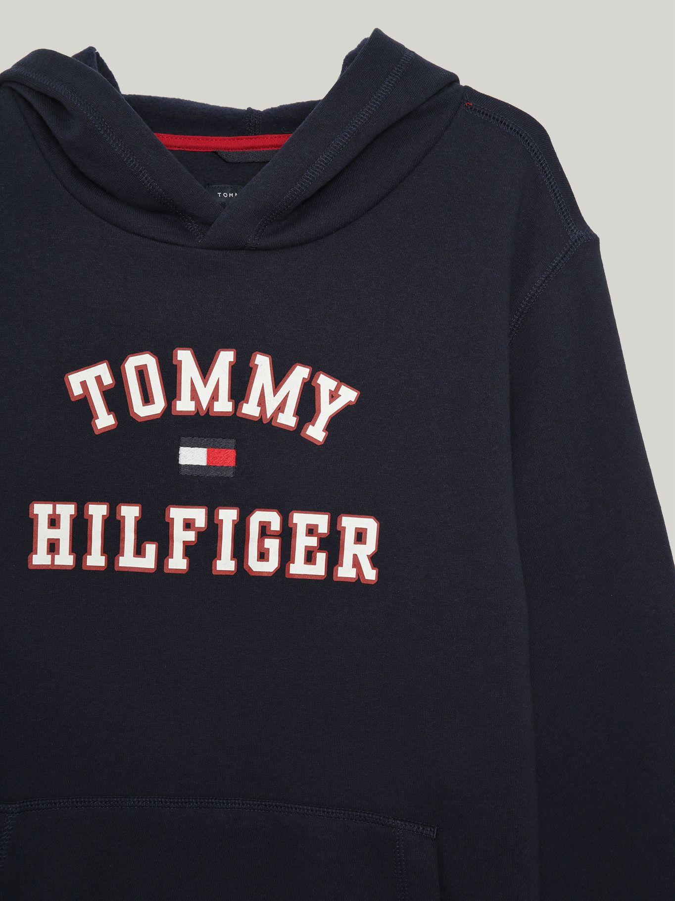 Polerón Niño Hoodie C Logo Varsity Azul Tommy Hilfiger-2