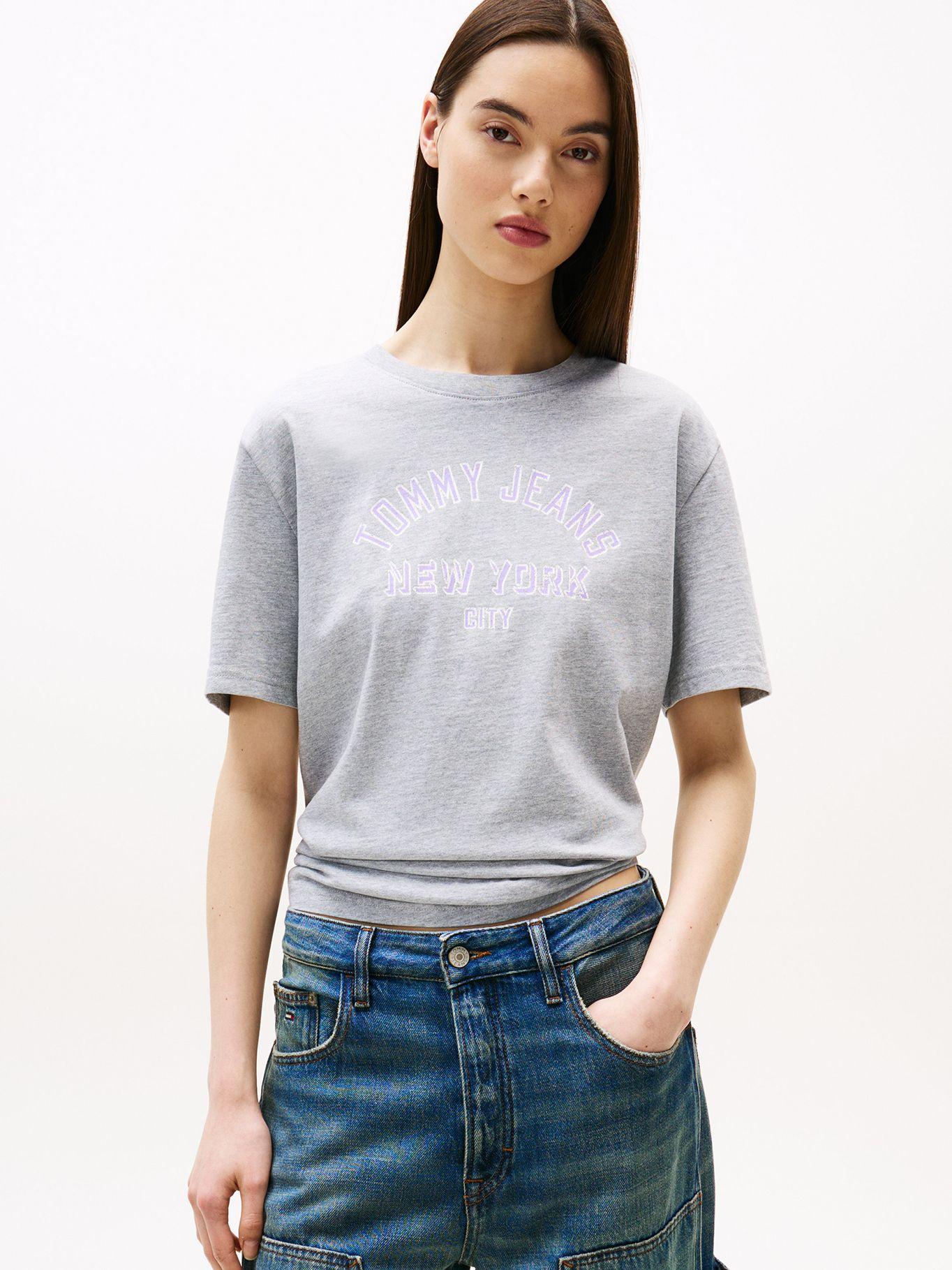 Polera Varsity Relaxed Fit Gris Q13 Tommy Jeans-0