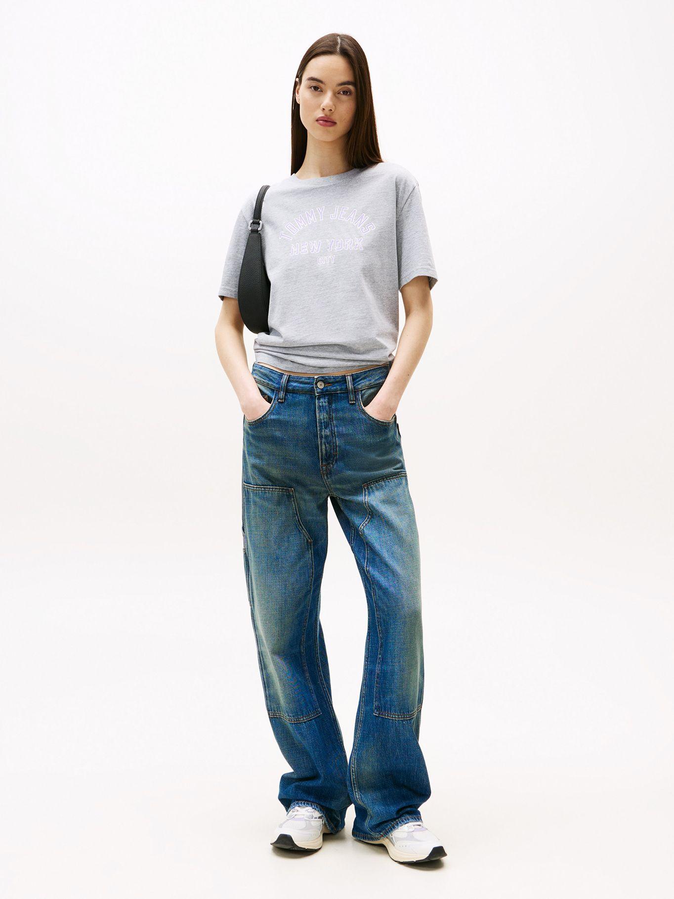 Polera Varsity Relaxed Fit Gris Q13 Tommy Jeans-1