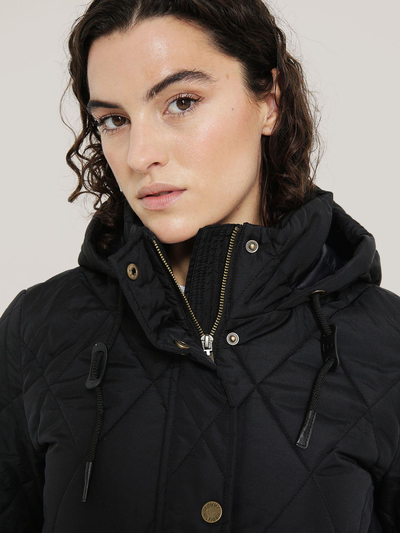 PARKA QUILTED GORRO Y CIERRE NEGRO TOMMY HILFIGER-3