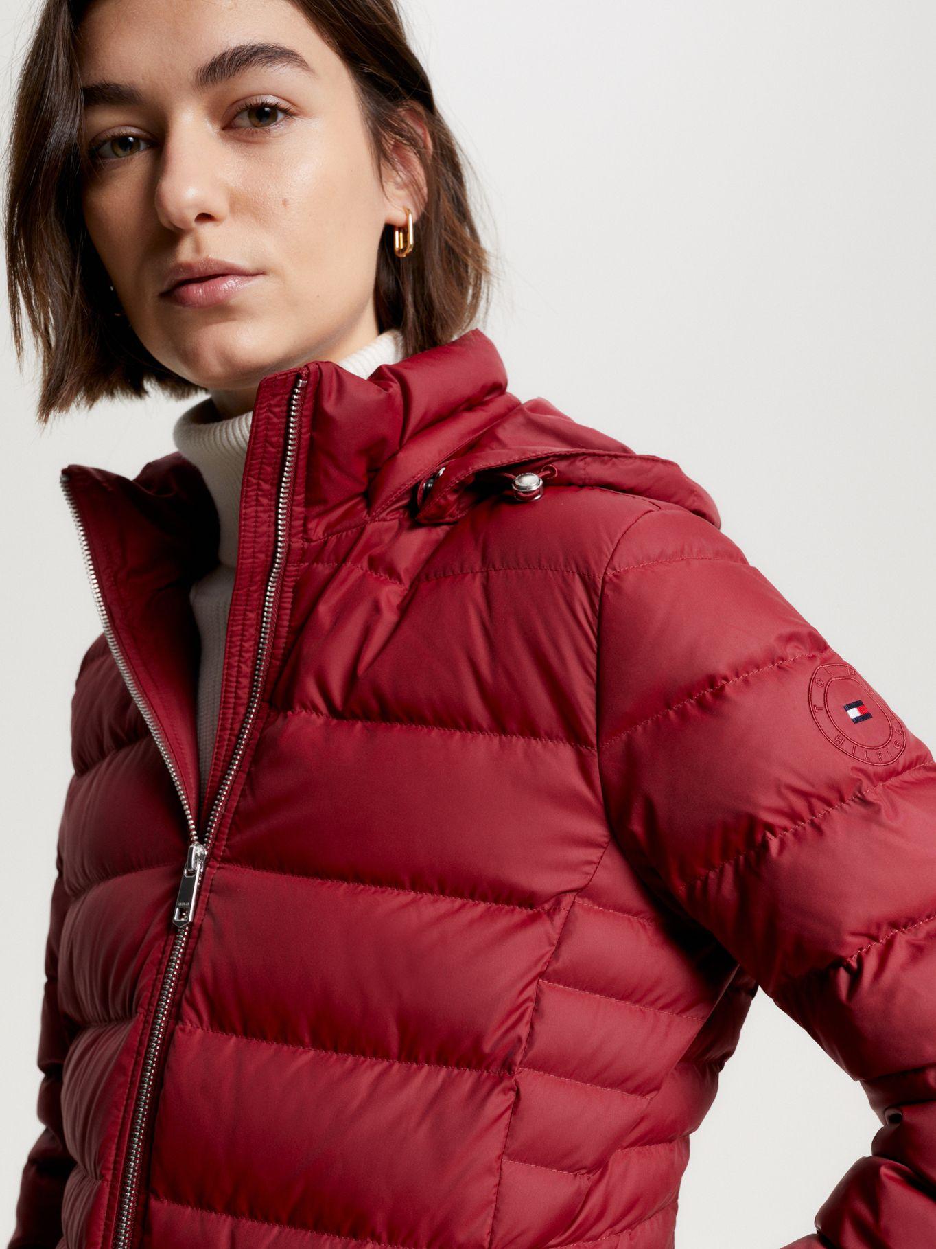 Parka Tyra Con Gorro Y Relleno Rojo Tommy Hilfiger-3