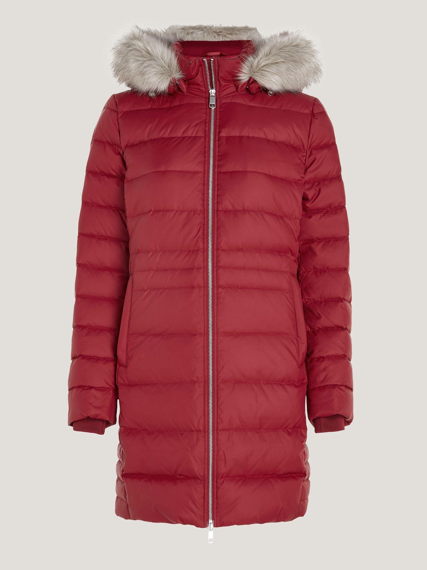 Parka Tyra Con Gorro Y Relleno Rojo Tommy Hilfiger-5