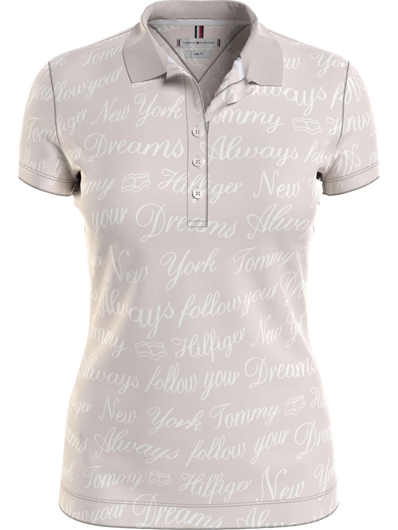 Polo Print Abstracto Slim Fit Beige Tommy Hilfiger-0