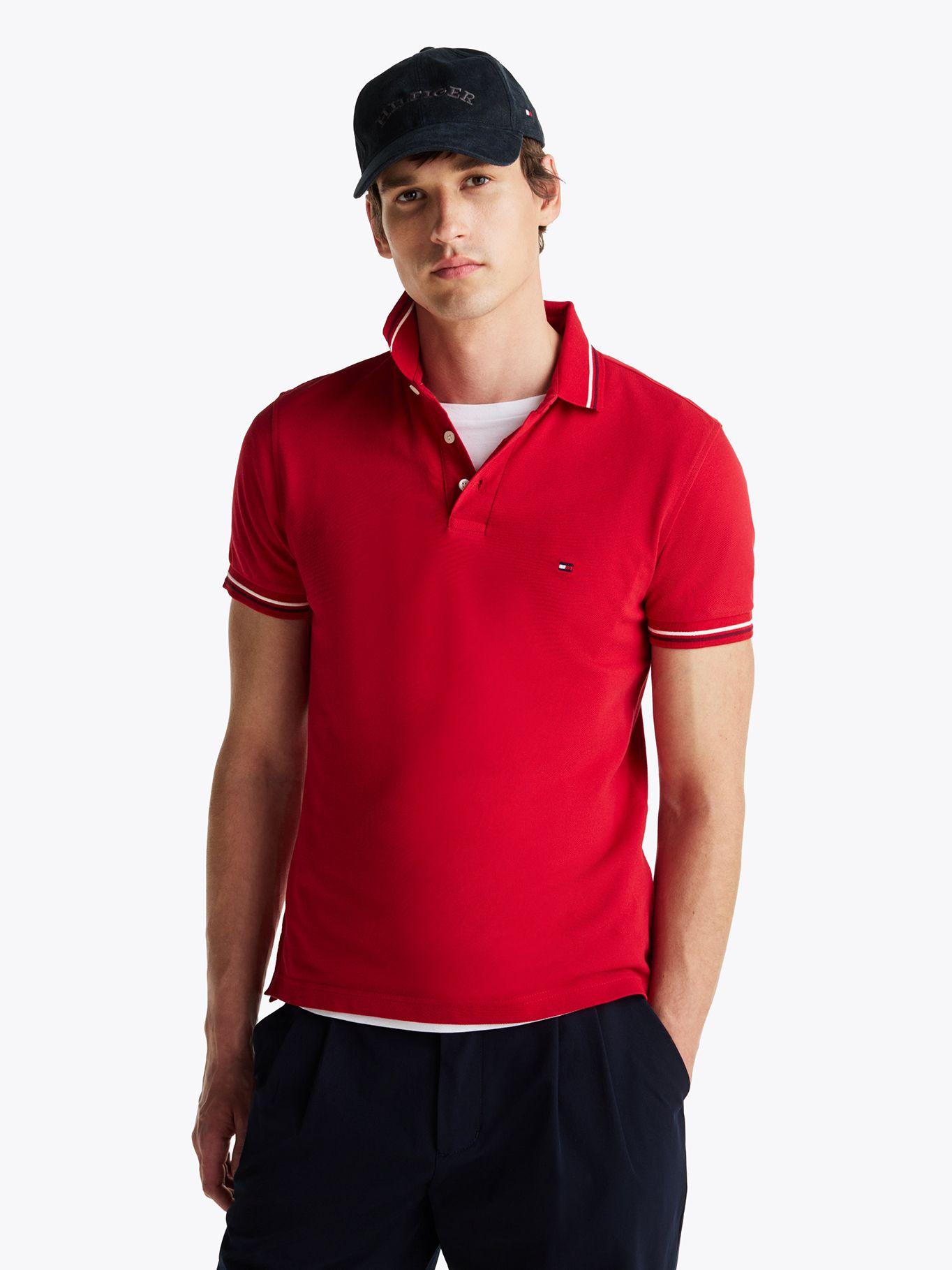 Polo Seasonal Ribeteado Slim  Rojo XLD Tommy Hilfiger-0