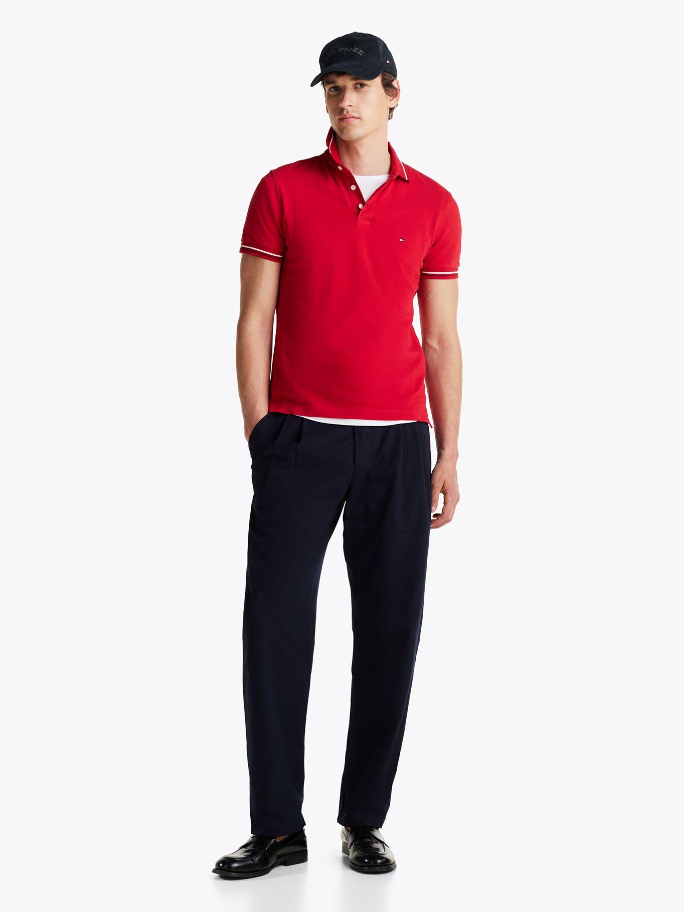 Polo Seasonal Ribeteado Slim  Rojo XLD Tommy Hilfiger-1
